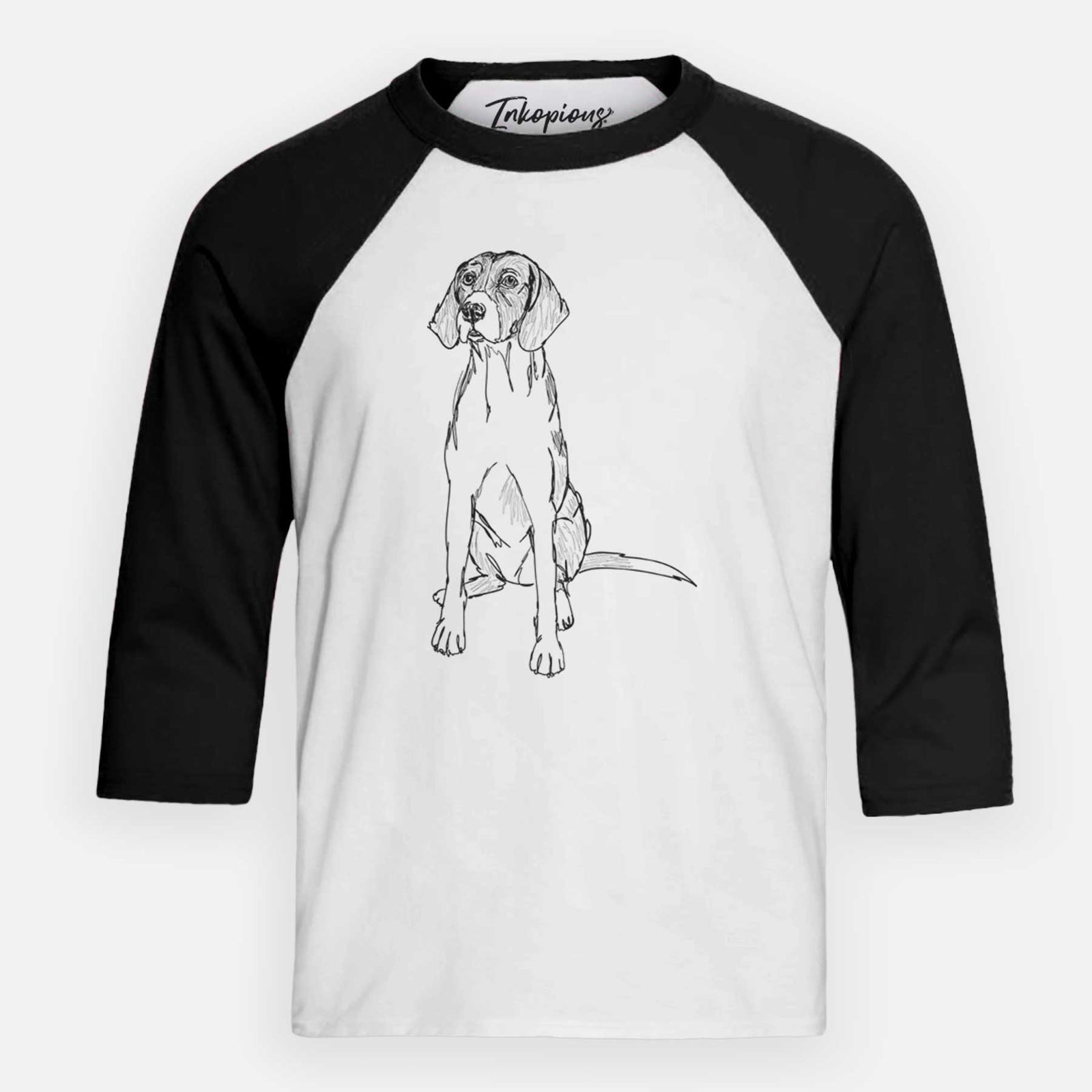 Doodled Rox the American Foxhound - Youth 3/4 Long Sleeve