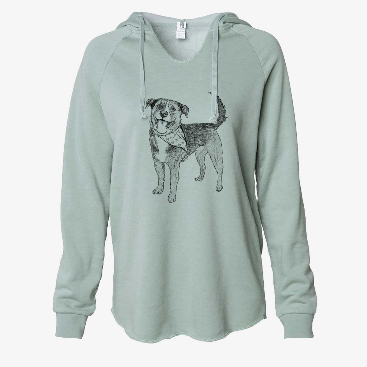 Doodled Roxy the Shepherd Mixed Breed - Cali Wave Hooded Sweatshirt