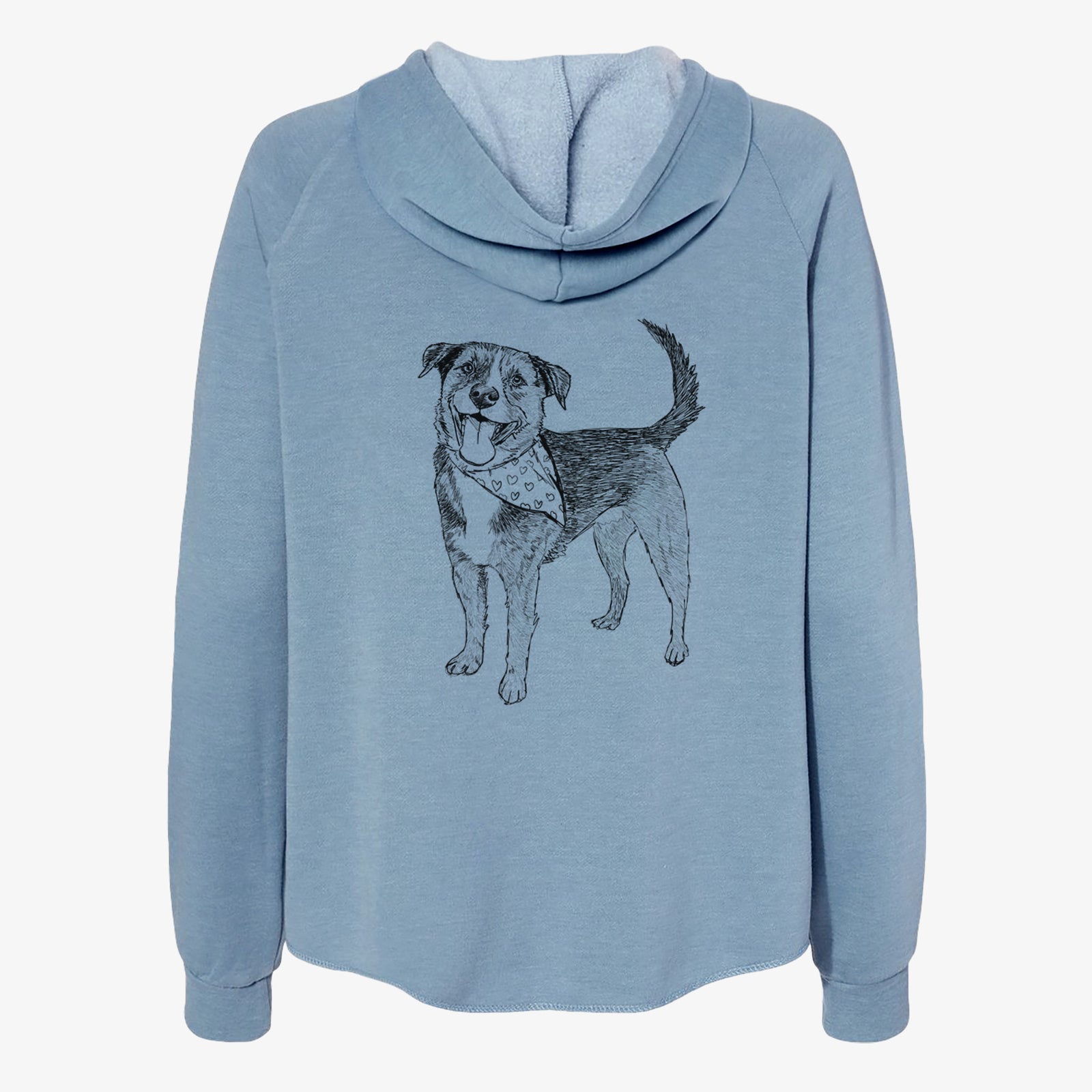 Doodled Roxy the Shepherd Mixed Breed - Women's Cali Wave Zip-Up Sweatshirt