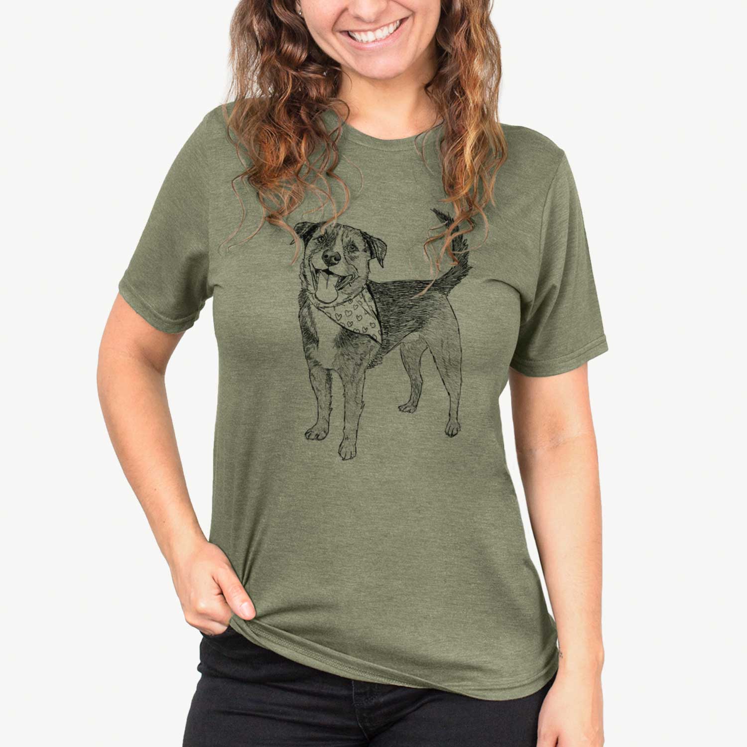 Doodled Roxy the Shepherd Mixed Breed - Unisex Crewneck