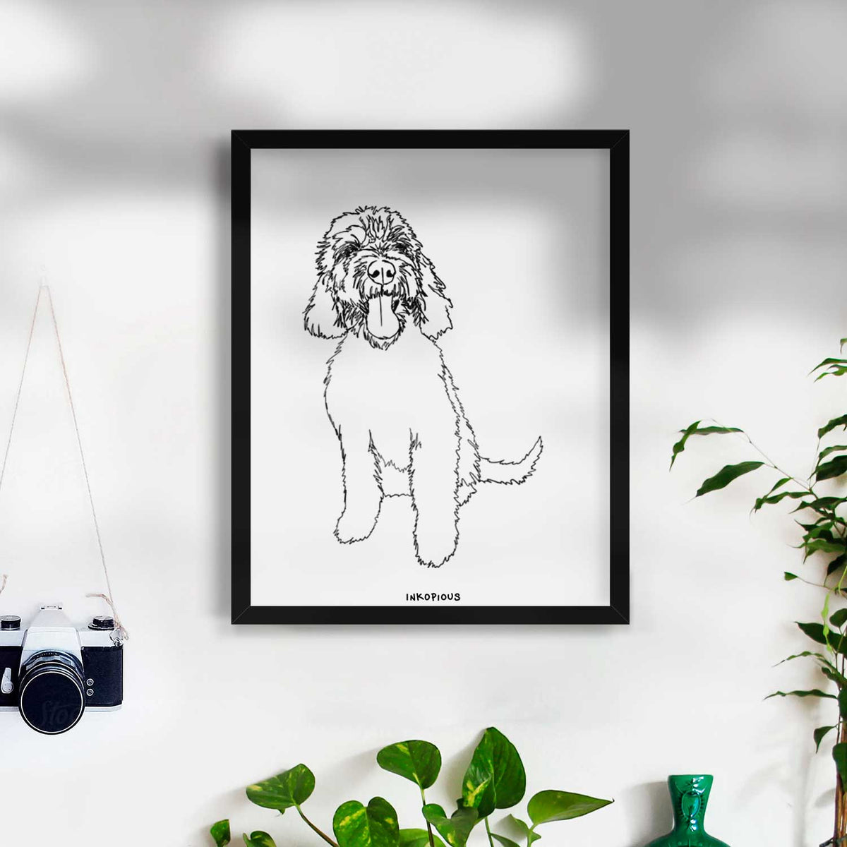Doodled Ruby the Goldendoodle Art Print