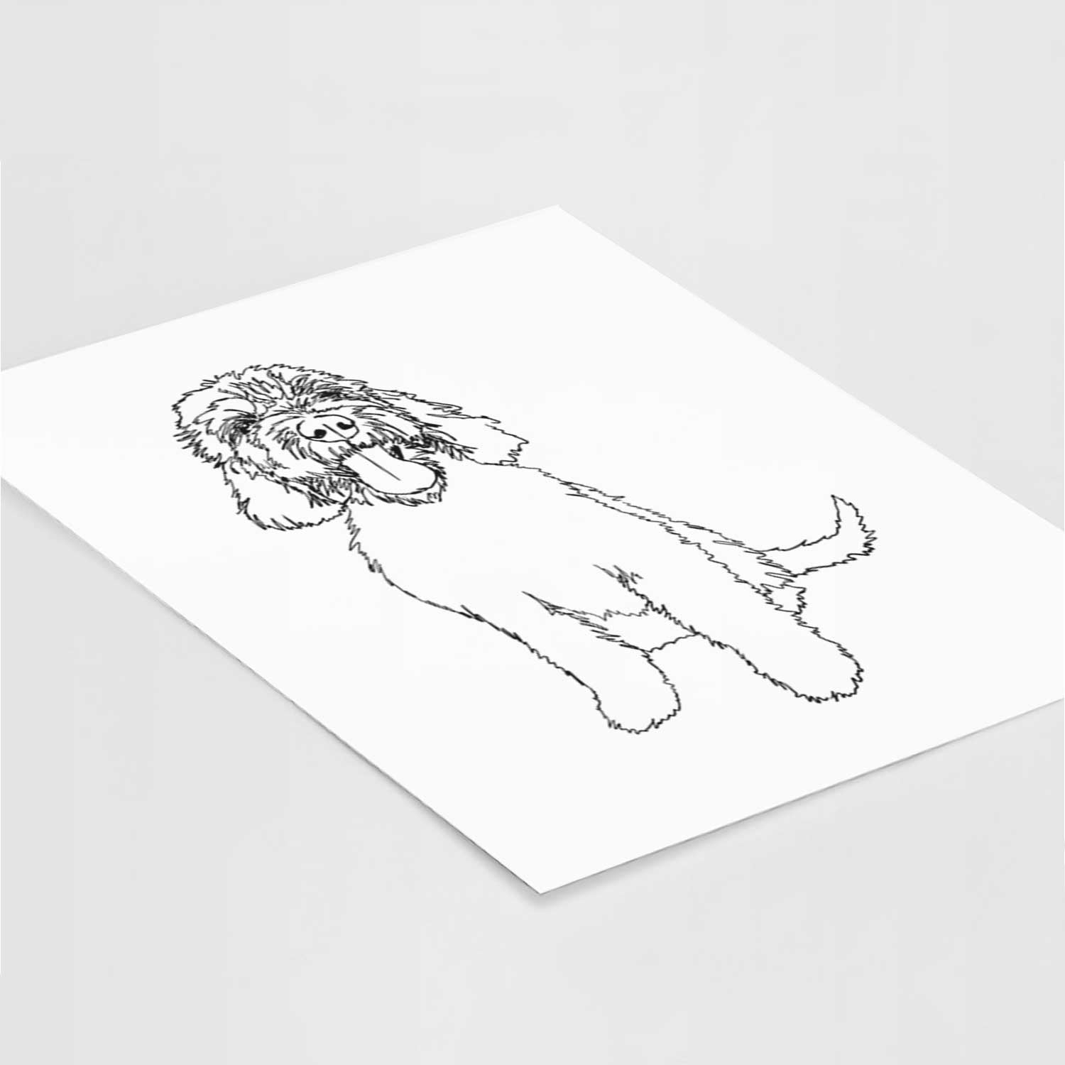 Doodled Ruby the Goldendoodle Art Print