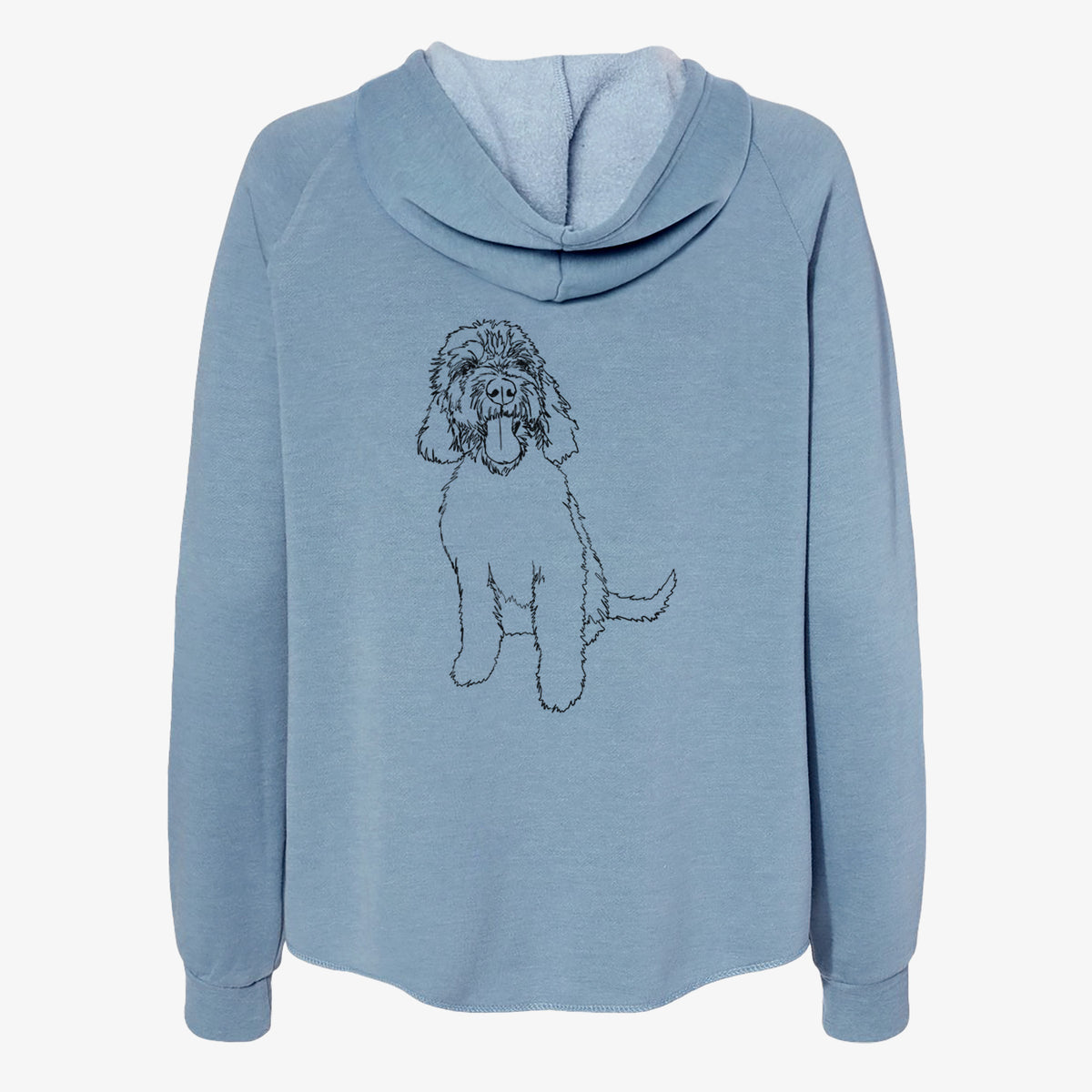 Doodled Ruby the Goldendoodle - Women's Cali Wave Zip-Up Sweatshirt