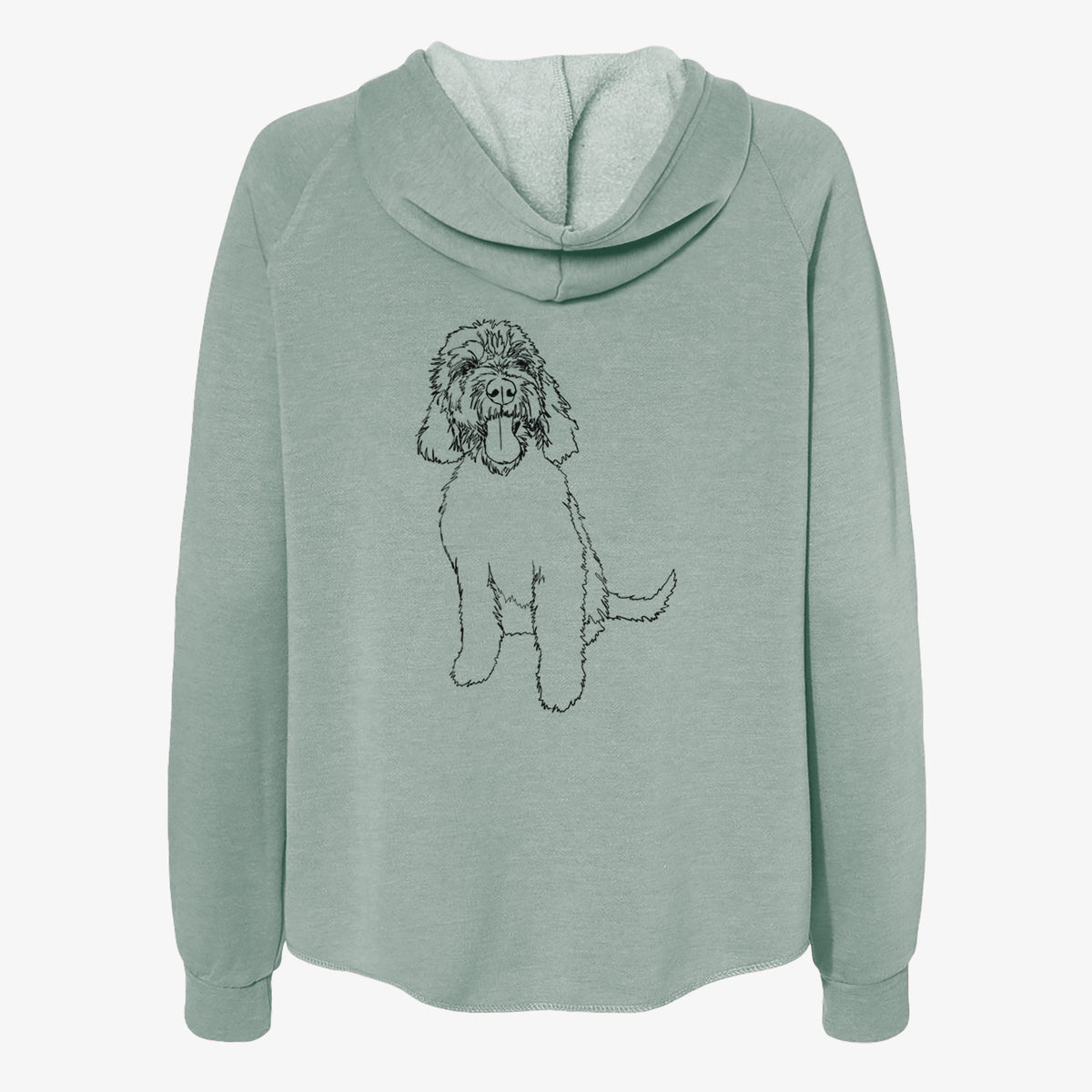 Doodled Ruby the Goldendoodle - Women's Cali Wave Zip-Up Sweatshirt
