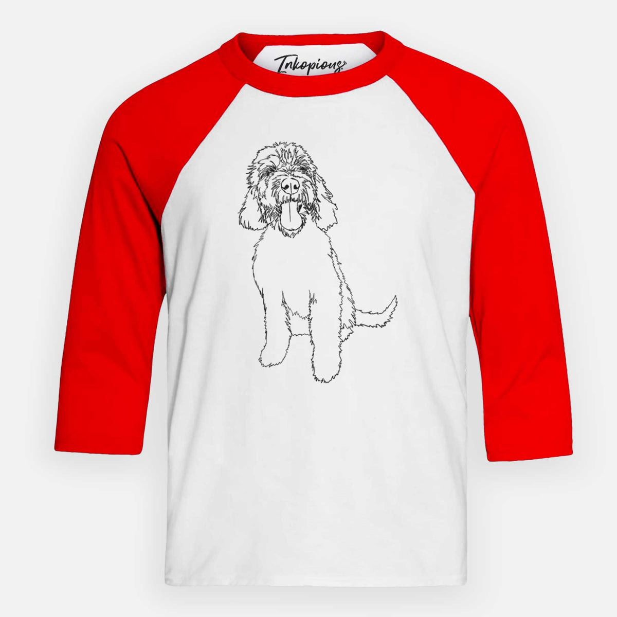 Doodled Ruby the Goldendoodle - Youth 3/4 Long Sleeve
