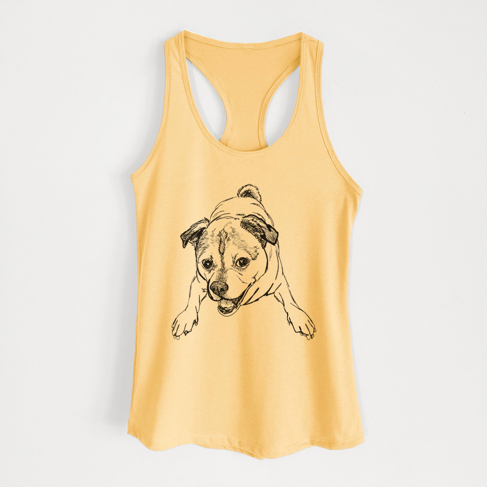 Doodled Rufus the Chug - Women's Racerback Tanktop