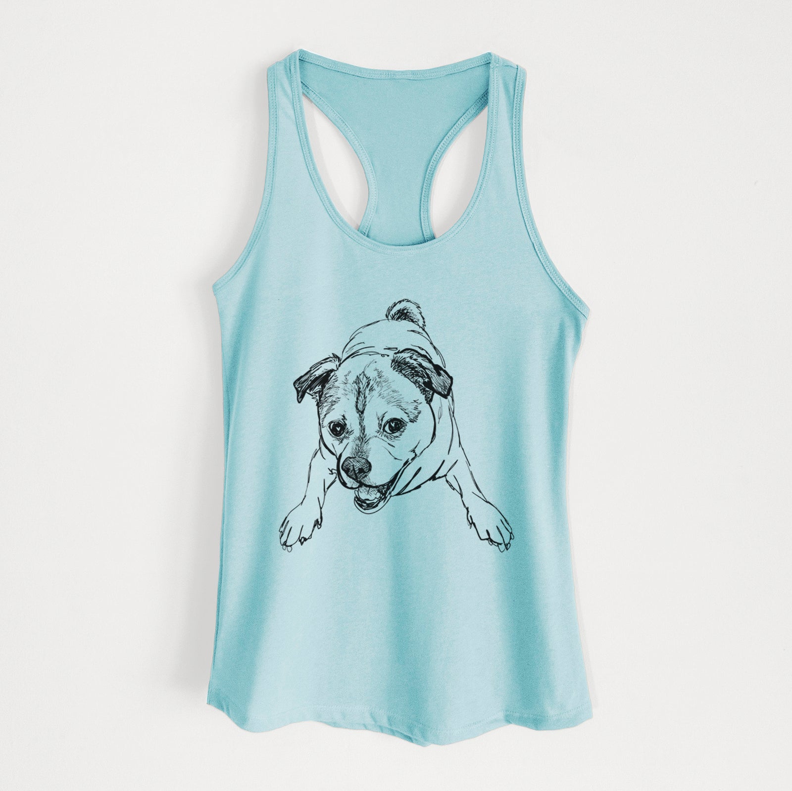 Doodled Rufus the Chug - Women's Racerback Tanktop