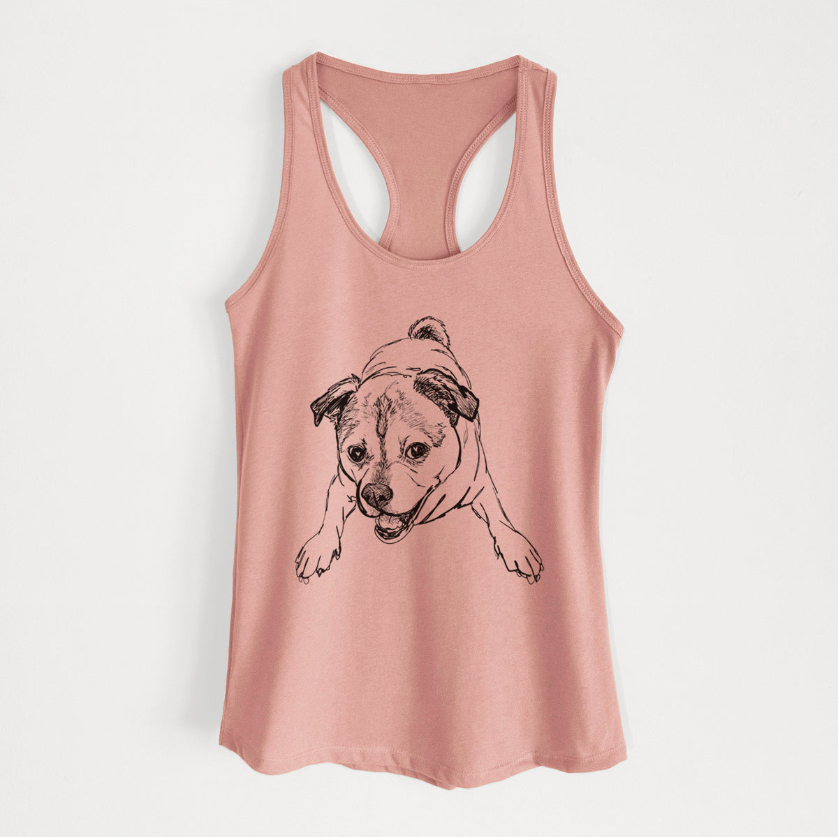 Doodled Rufus the Chug - Women's Racerback Tanktop