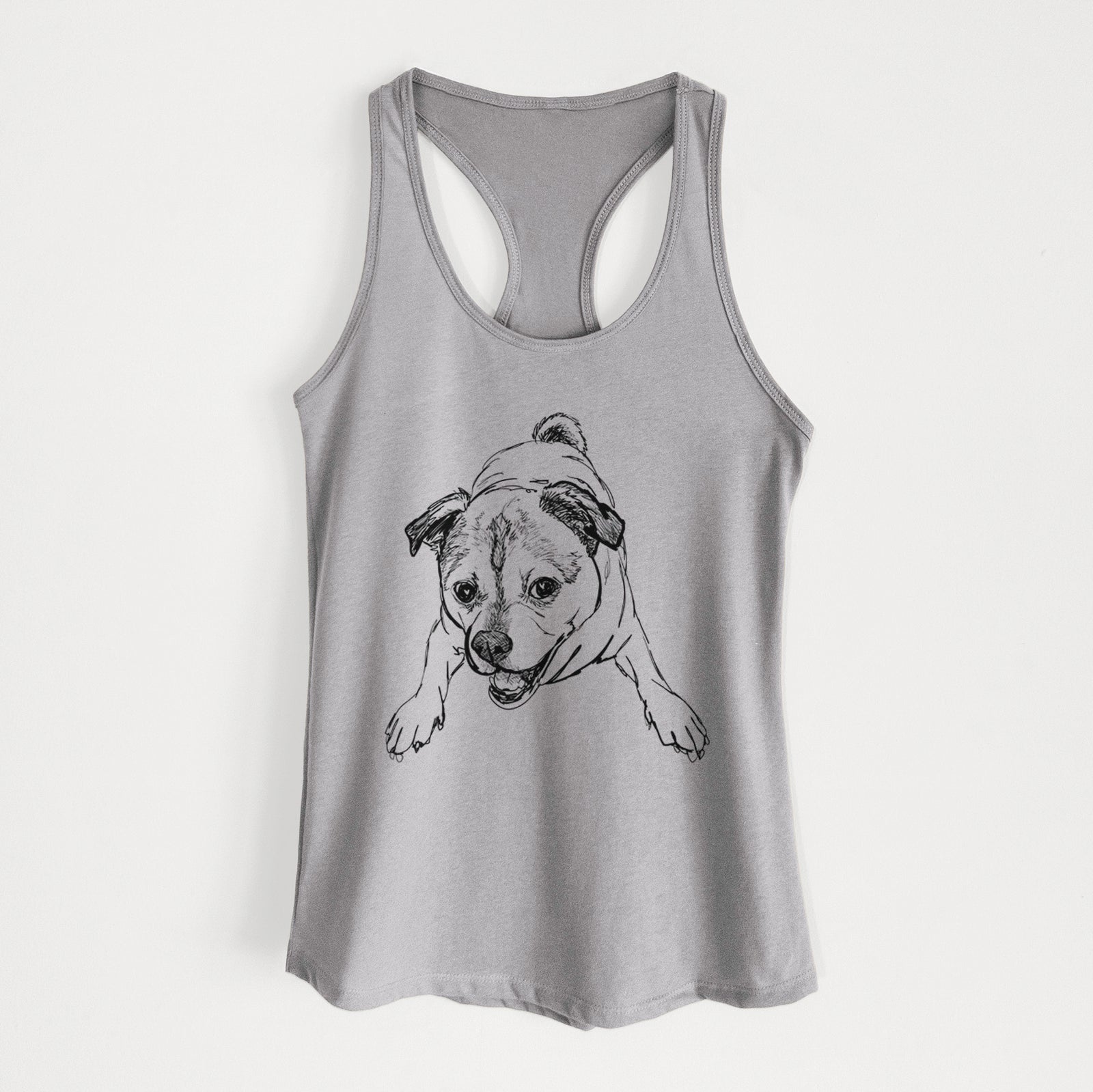 Doodled Rufus the Chug - Women's Racerback Tanktop