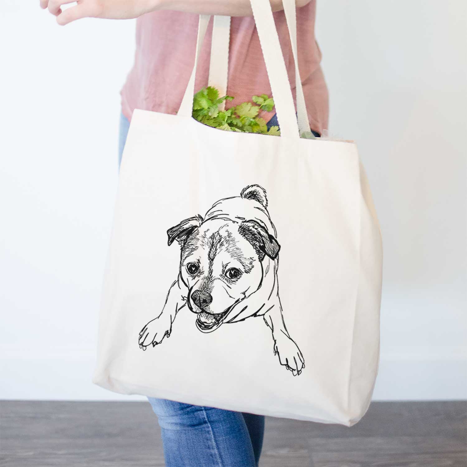 Doodled Rufus the Chug - Tote Bag