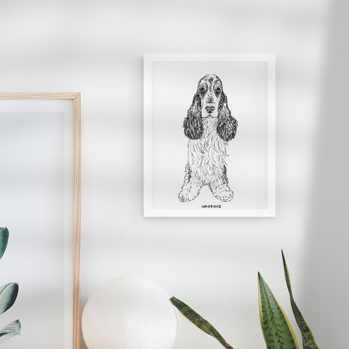 Doodled Rupert the Cocker Spaniel Art Print
