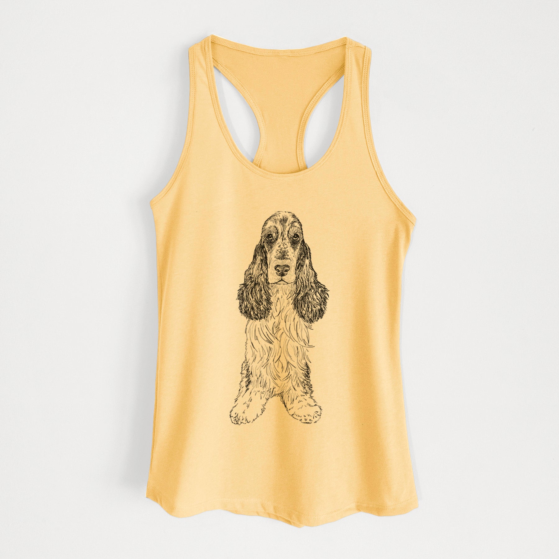 Doodled Rupert the Cocker Spaniel - Women's Racerback Tanktop