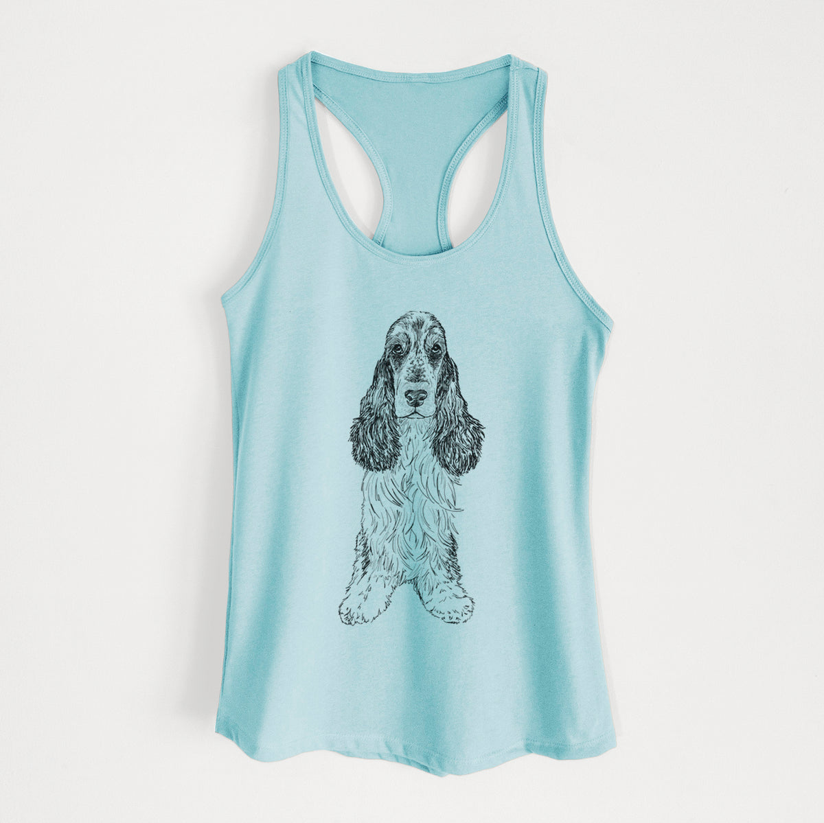 Doodled Rupert the Cocker Spaniel - Women&#39;s Racerback Tanktop