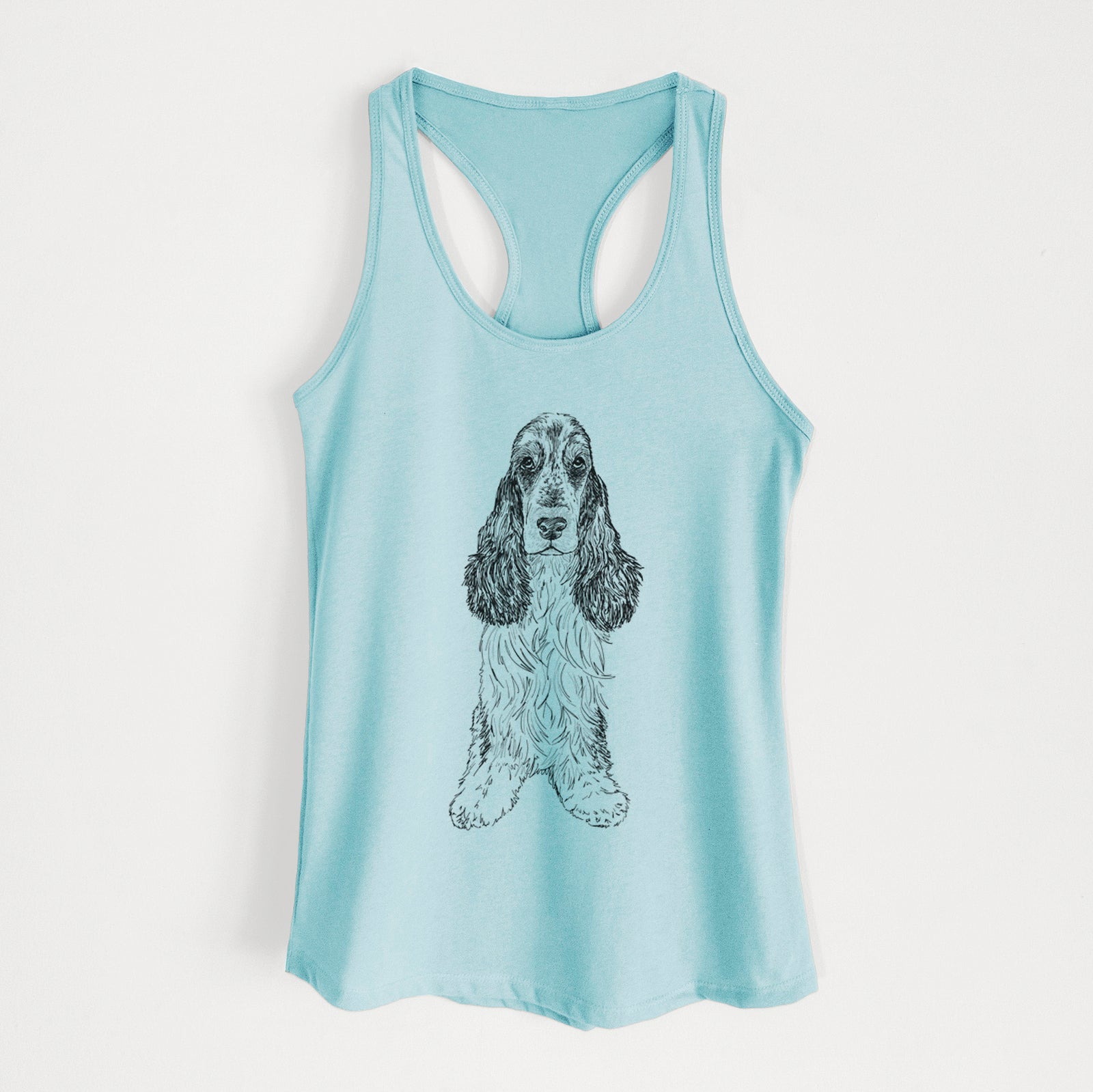 Doodled Rupert the Cocker Spaniel - Women's Racerback Tanktop