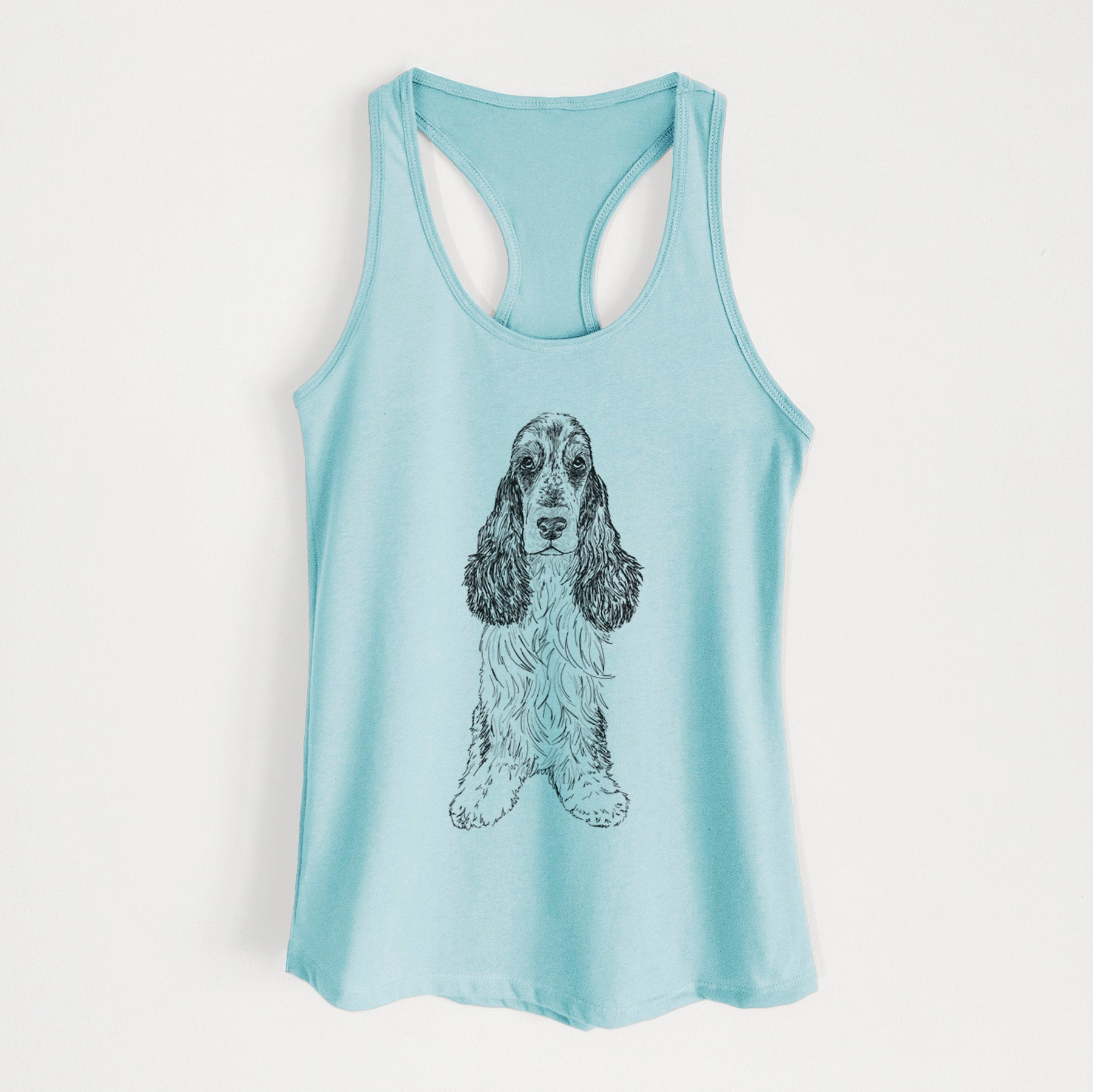 Doodled Rupert the Cocker Spaniel - Women's Racerback Tanktop