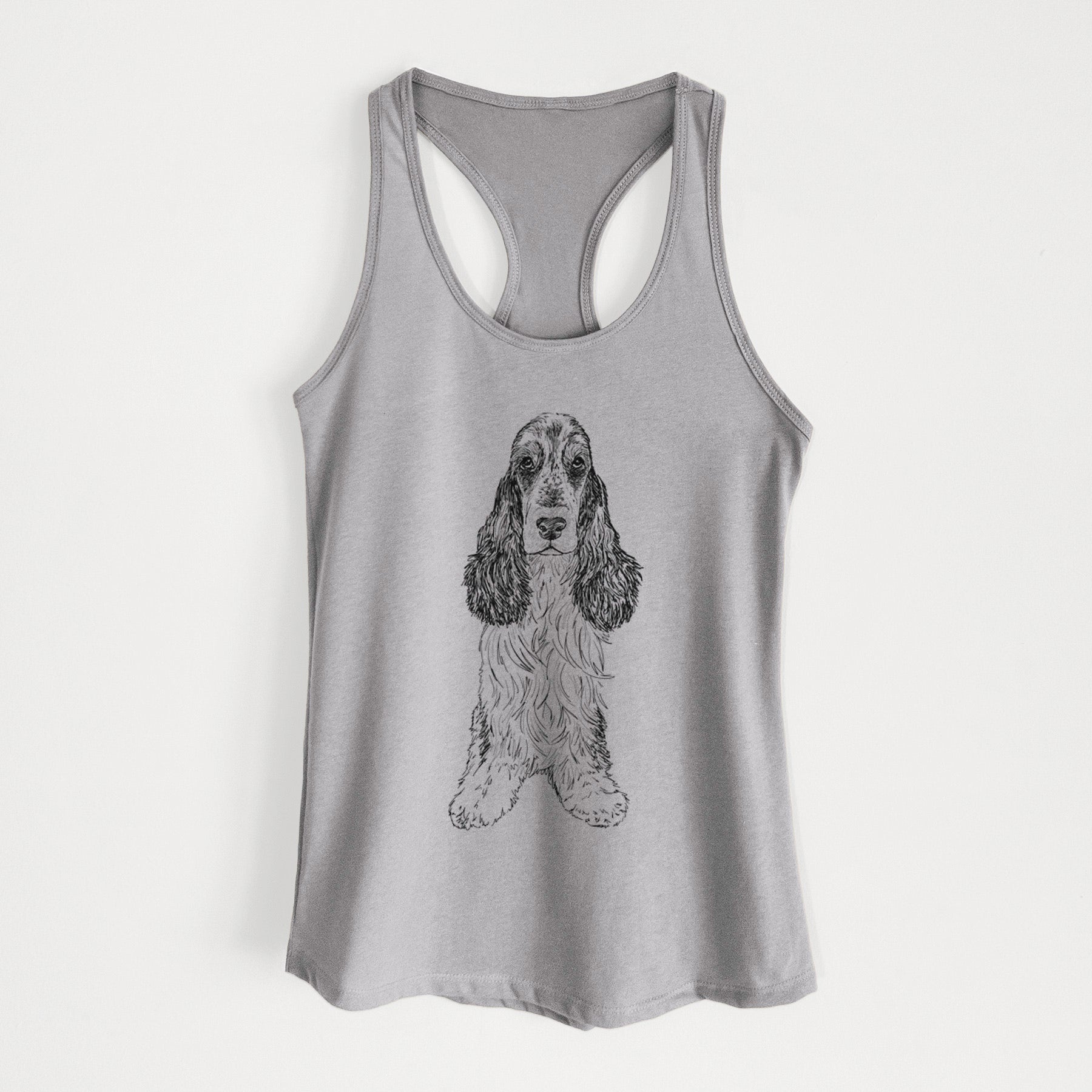 Doodled Rupert the Cocker Spaniel - Women's Racerback Tanktop