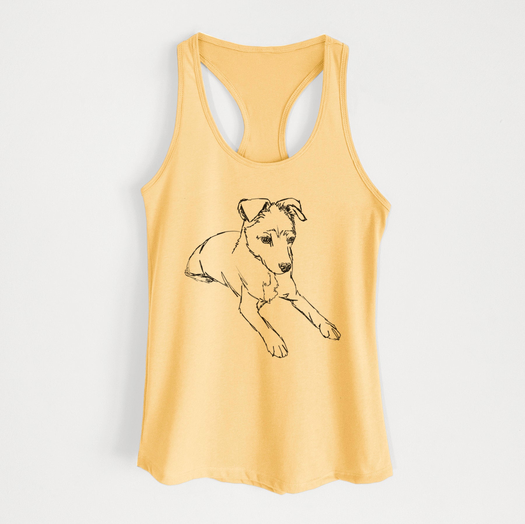 Doodled Rusty the Mixed Breed - Women's Racerback Tanktop