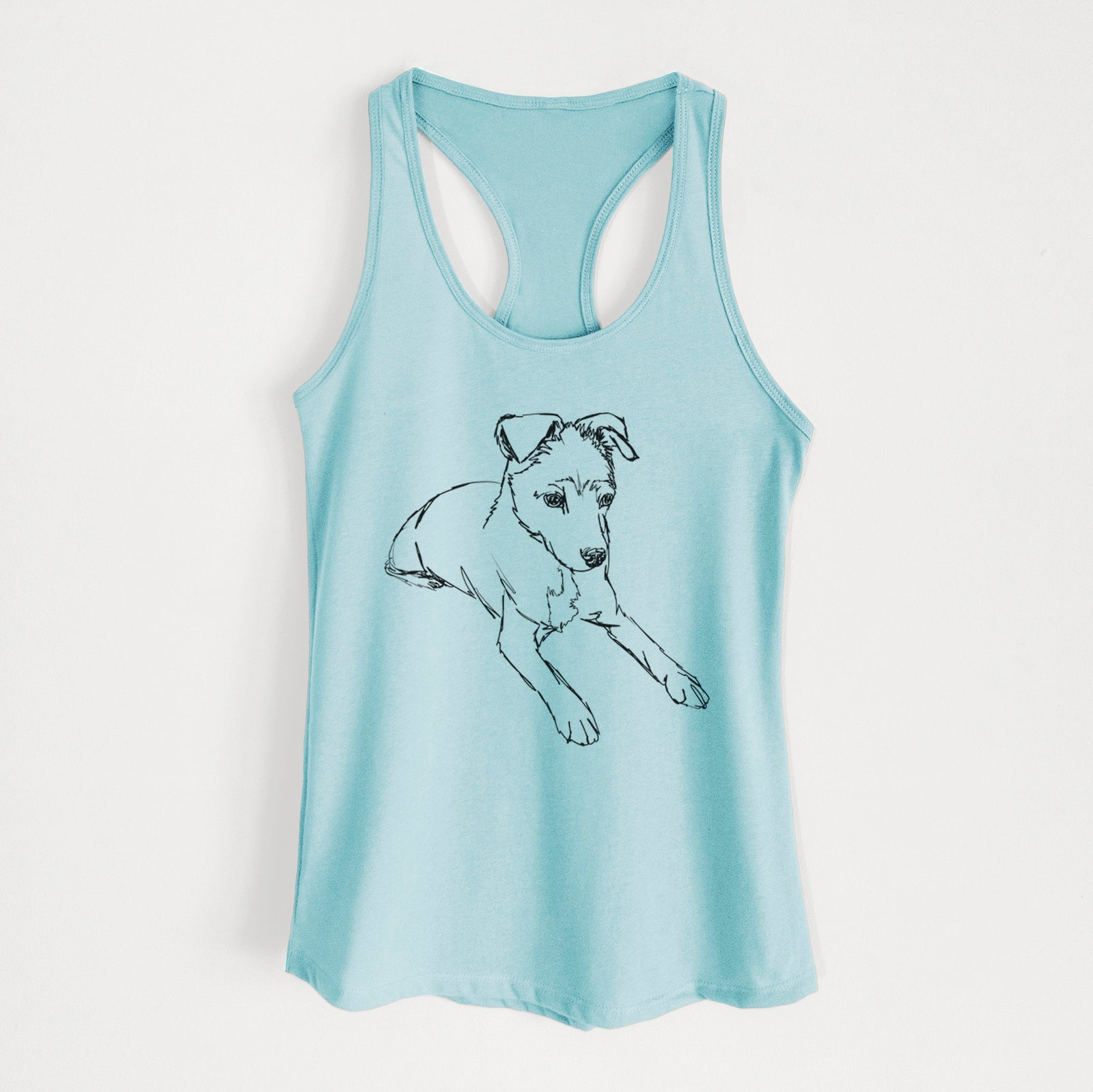 Doodled Rusty the Mixed Breed - Women's Racerback Tanktop