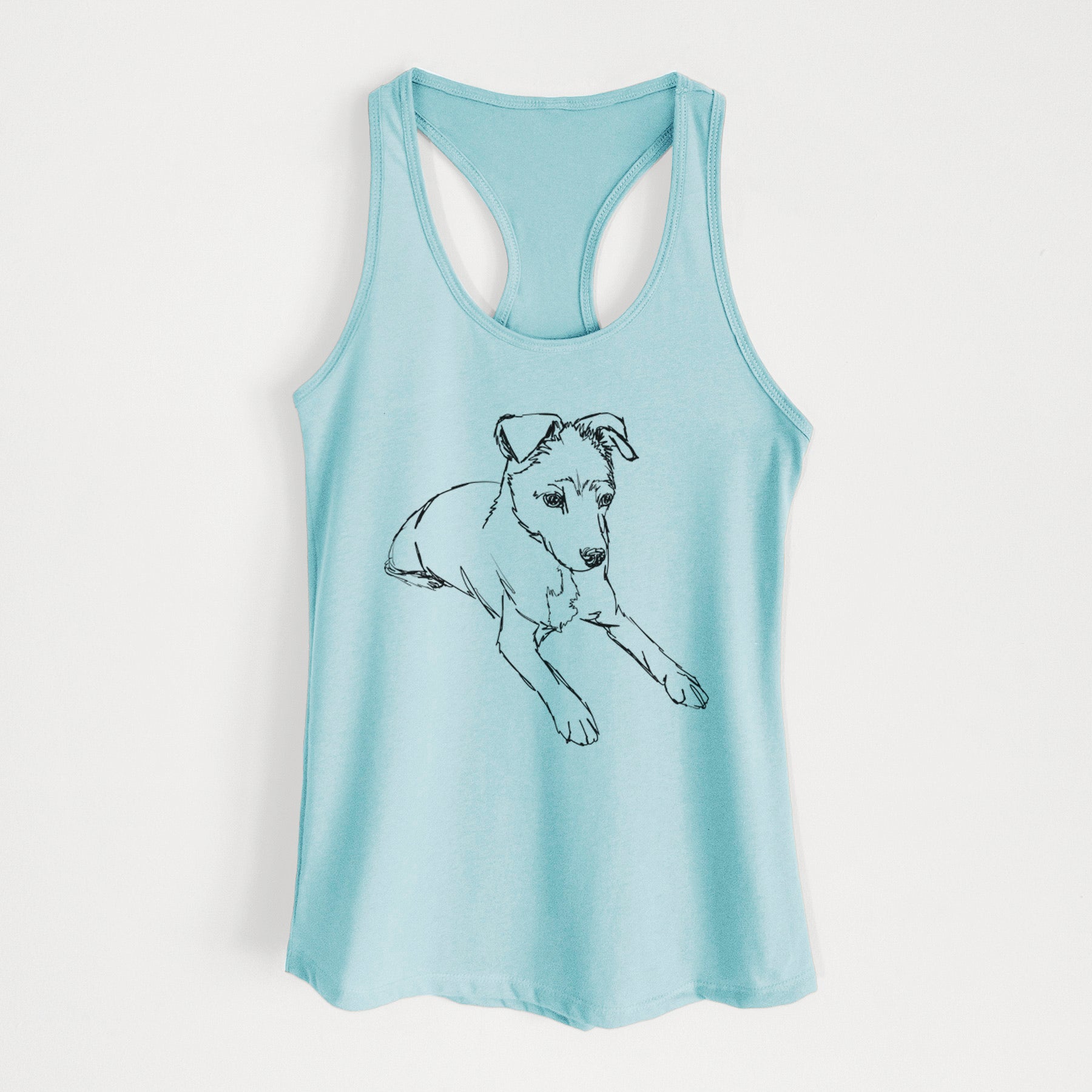 Doodled Rusty the Mixed Breed - Women's Racerback Tanktop