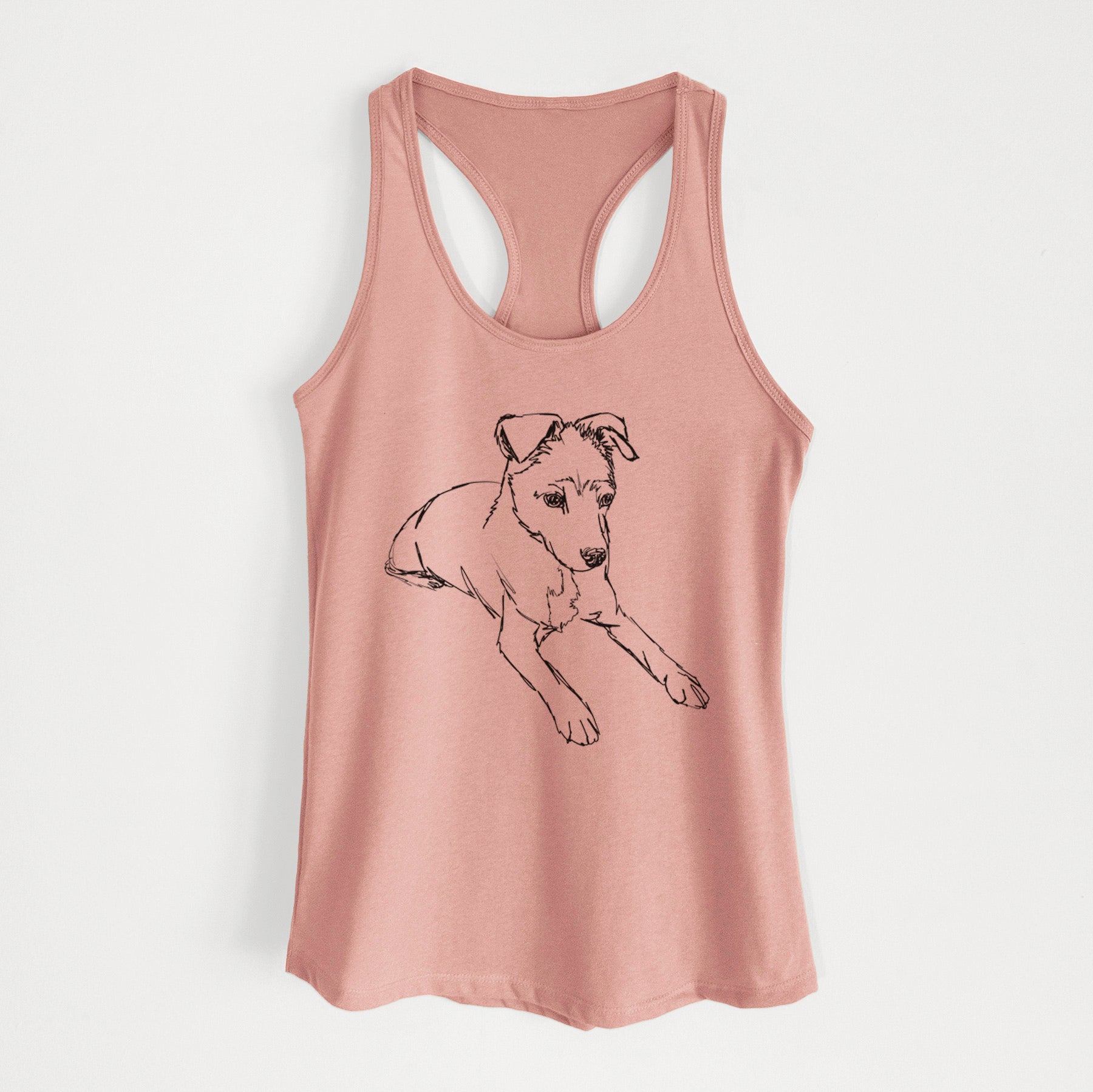 Doodled Rusty the Mixed Breed - Women's Racerback Tanktop