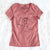 Doodled Rusty the Mixed Breed - Women's V-neck Shirt