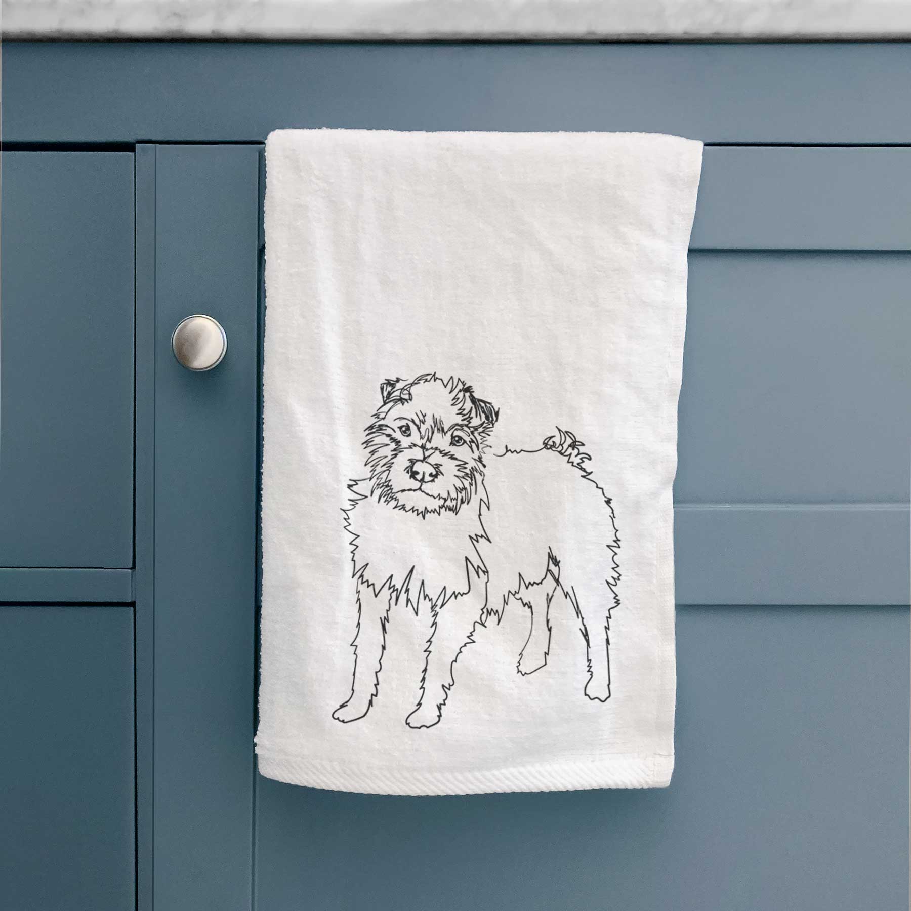 Doodled Sally the Jack Russell Terrier Decorative Hand Towel