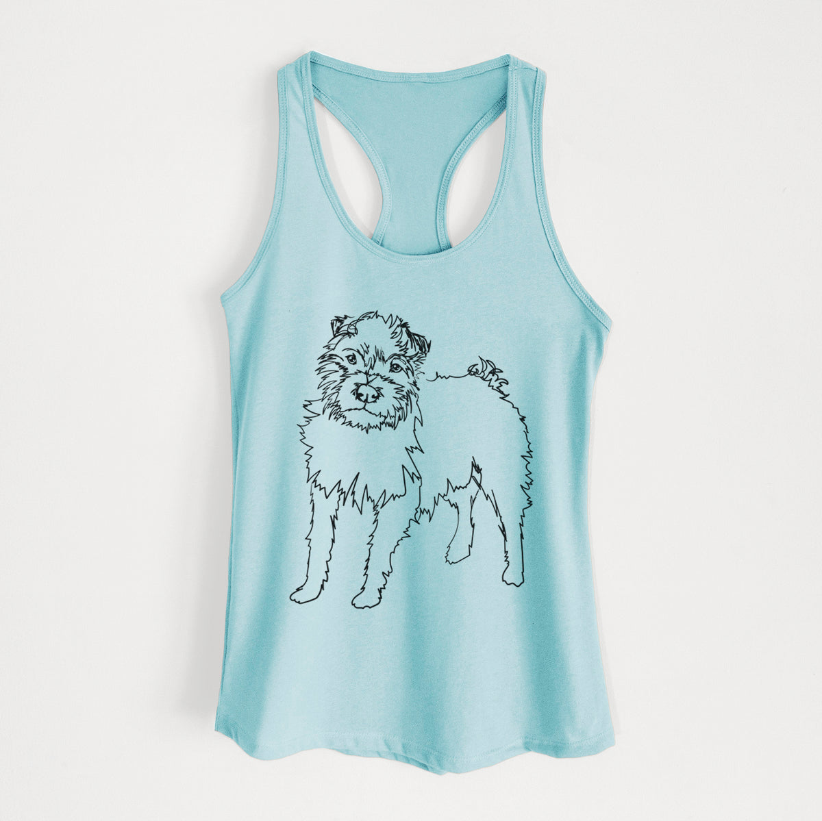 Doodled Sally the Jack Russell Terrier - Women&#39;s Racerback Tanktop