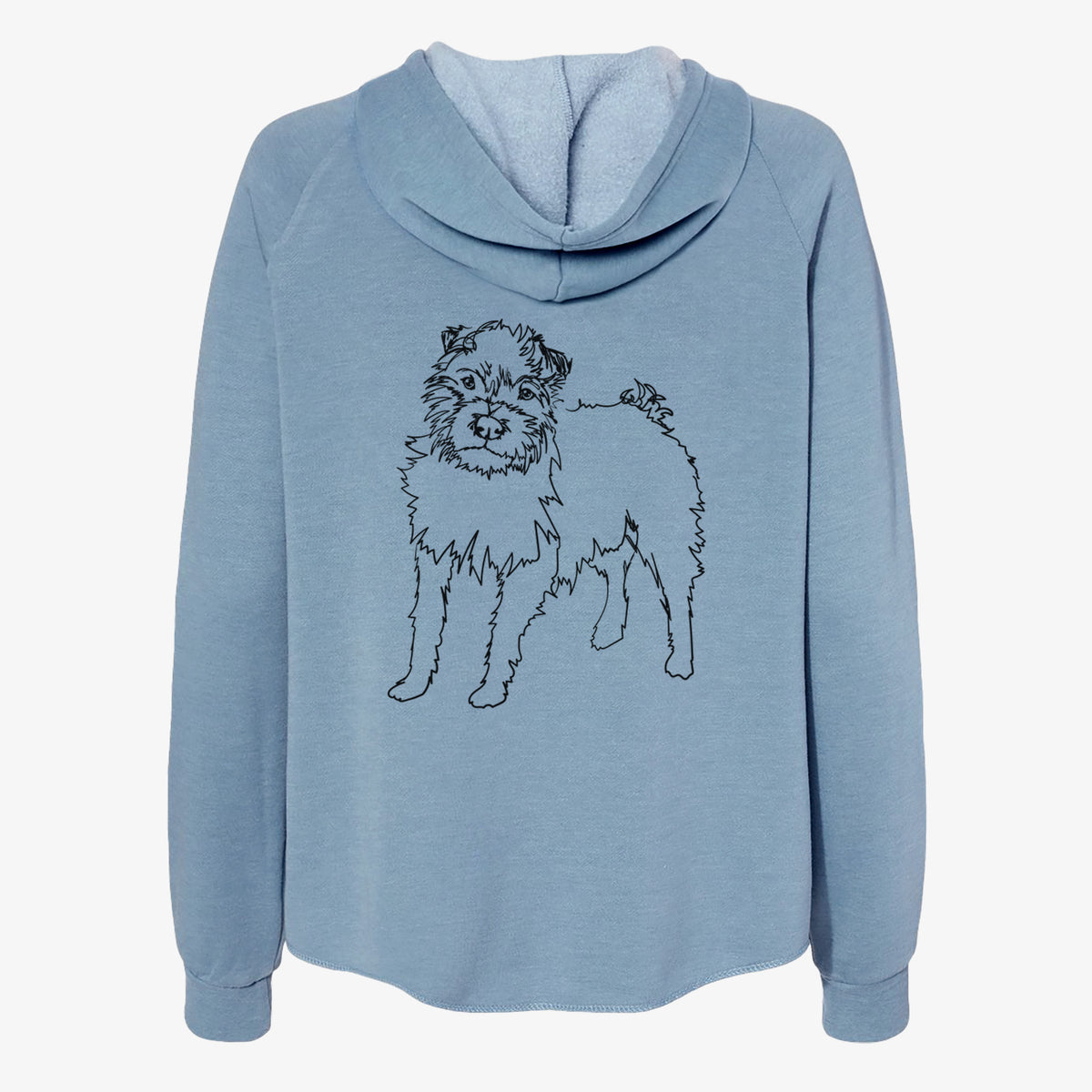 Doodled Sally the Jack Russell Terrier - Women's Cali Wave Zip-Up Sweatshirt