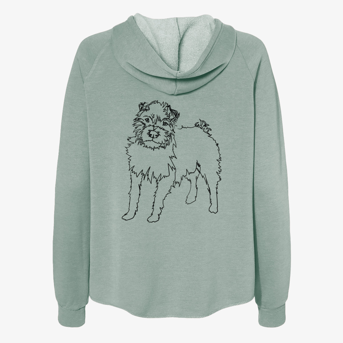 Doodled Sally the Jack Russell Terrier - Women's Cali Wave Zip-Up Sweatshirt