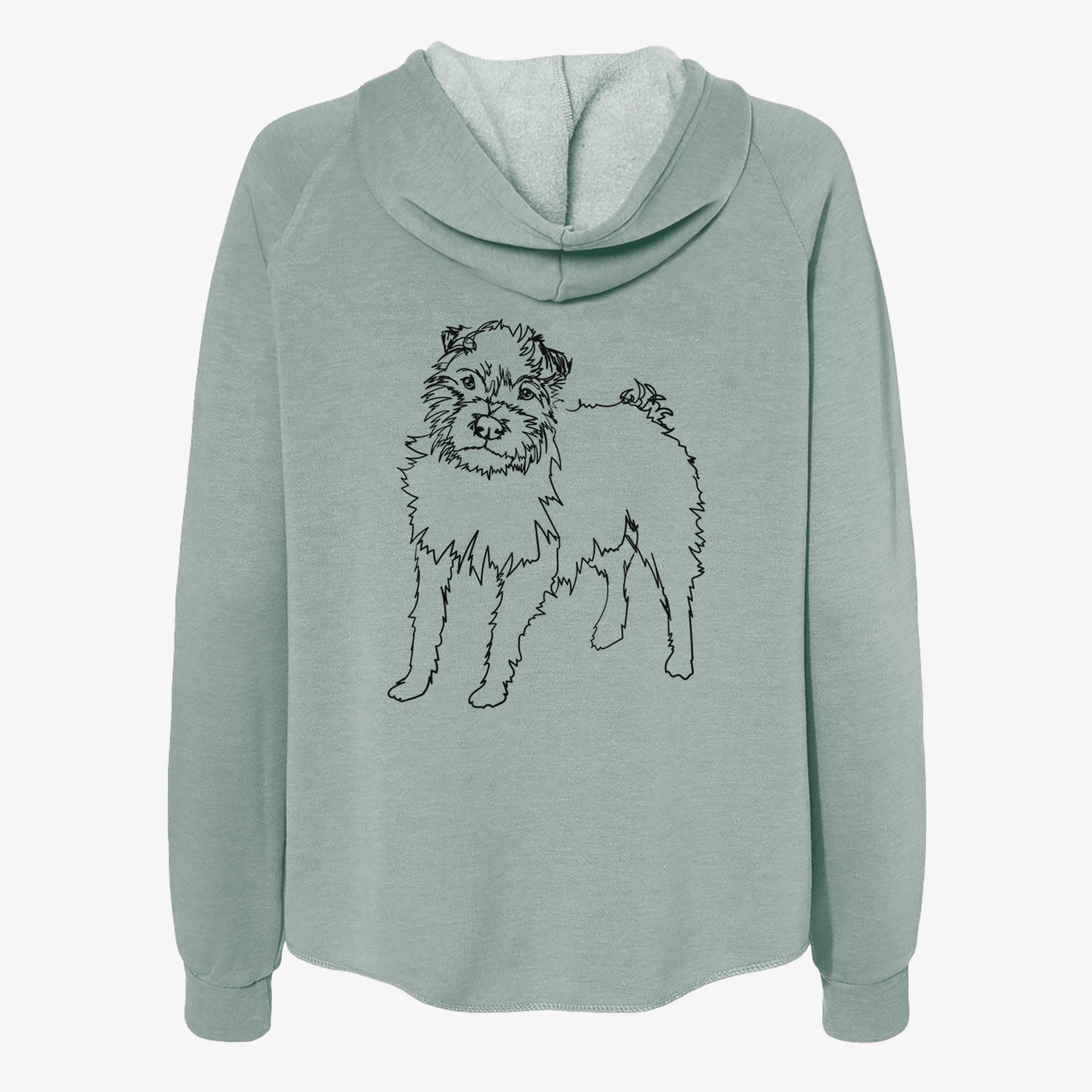 Doodled Sally the Jack Russell Terrier - Women's Cali Wave Zip-Up Sweatshirt