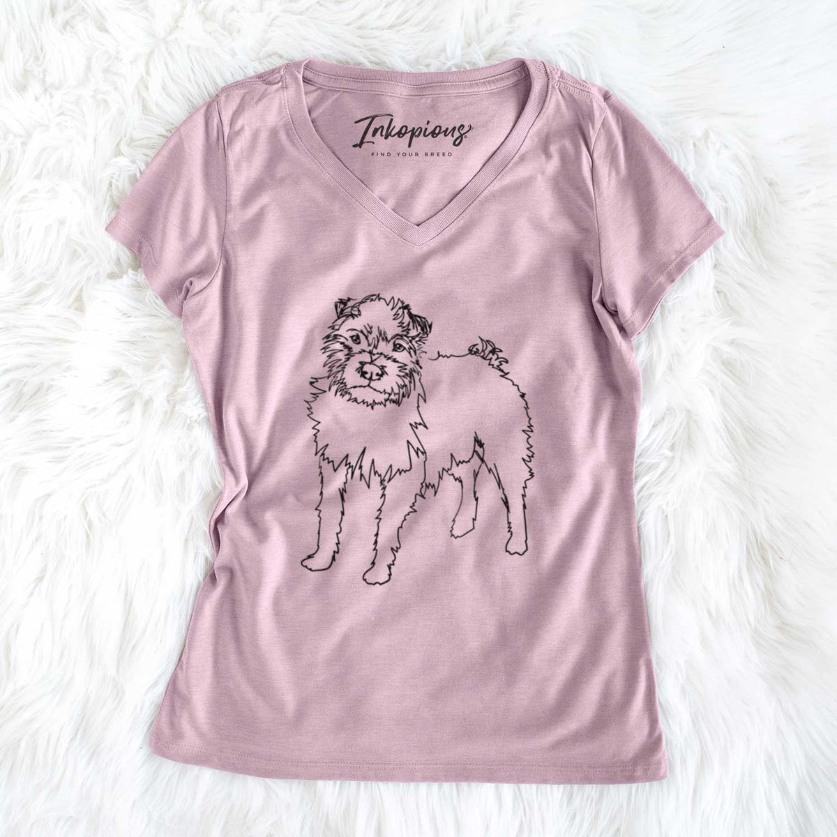 Doodled Sally the Jack Russell Terrier - Women&#39;s V-neck Shirt
