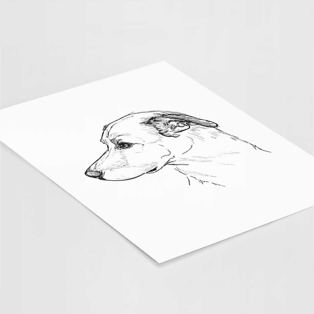 Doodled SamMix the Mixed Breed Art Print