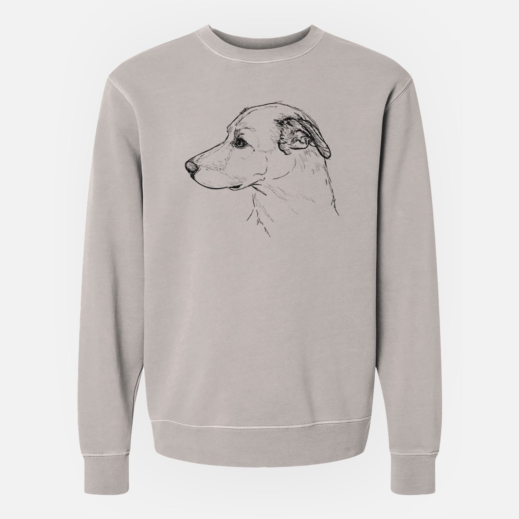 Doodled SamMix the Mixed Breed - Unisex Pigment Dyed Crew Sweatshirt