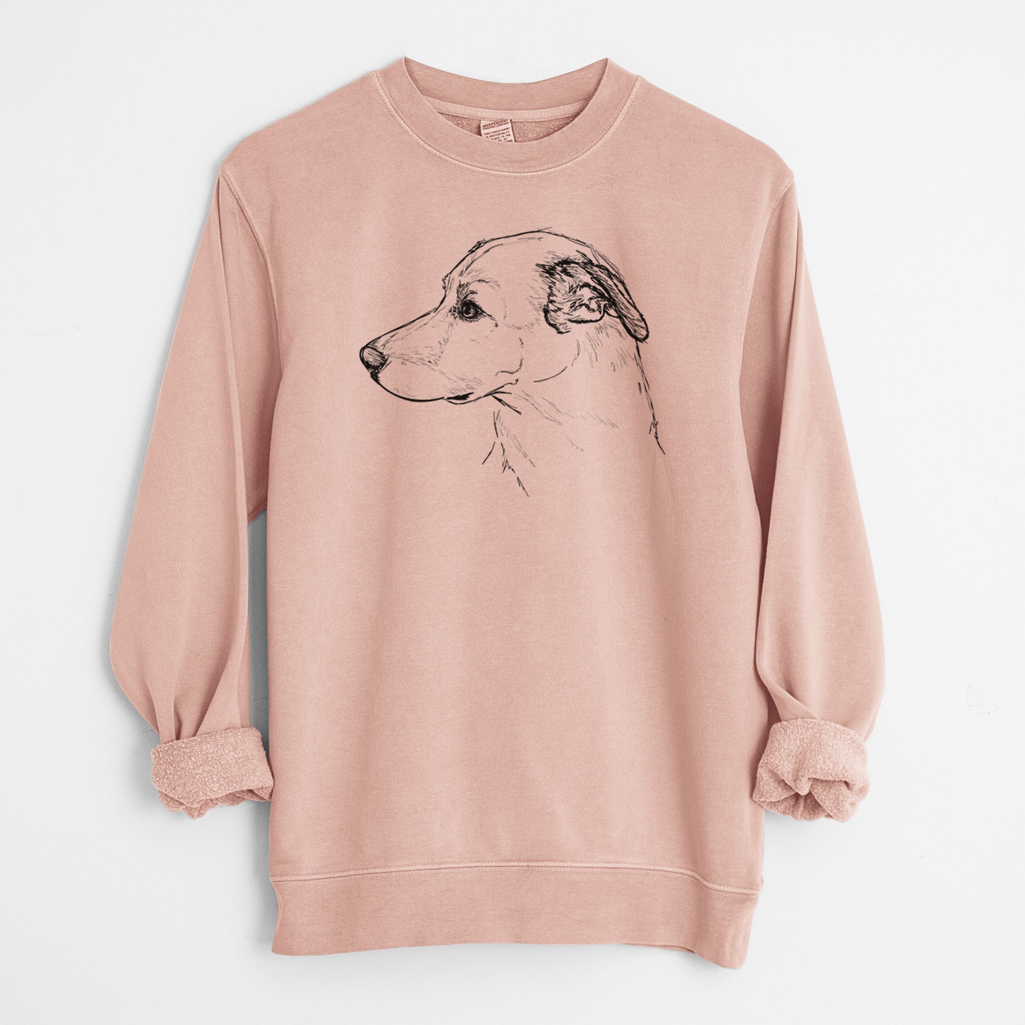 Doodled SamMix the Mixed Breed - Unisex Pigment Dyed Crew Sweatshirt