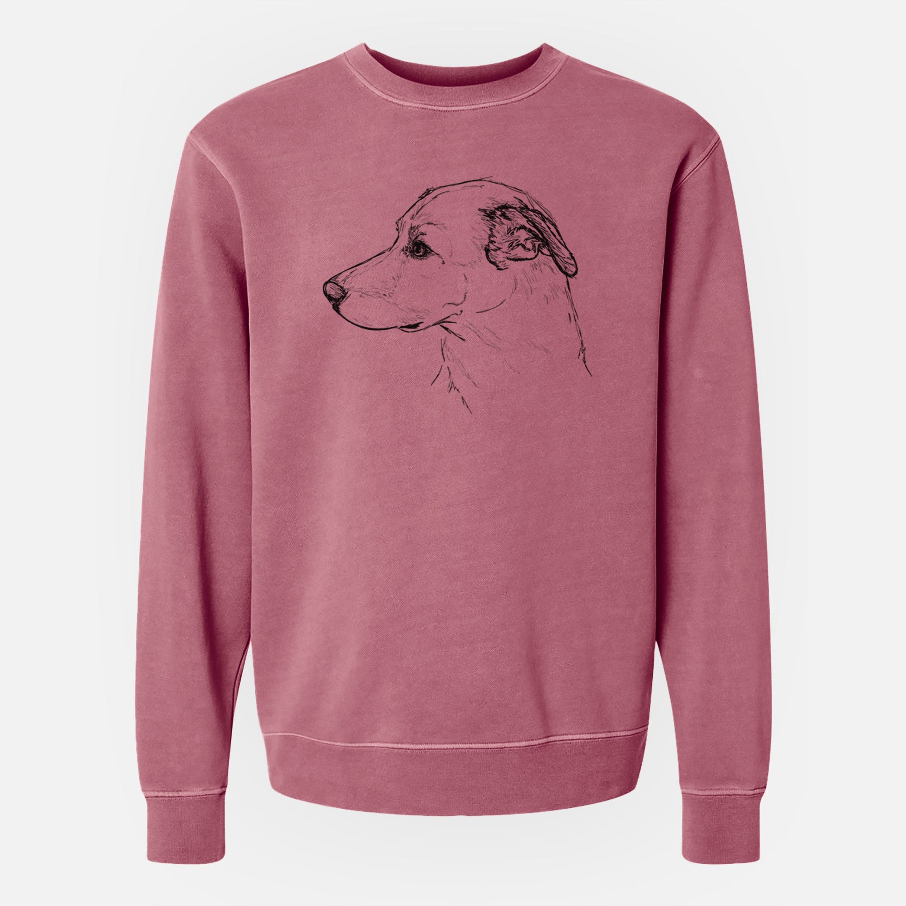 Doodled SamMix the Mixed Breed - Unisex Pigment Dyed Crew Sweatshirt