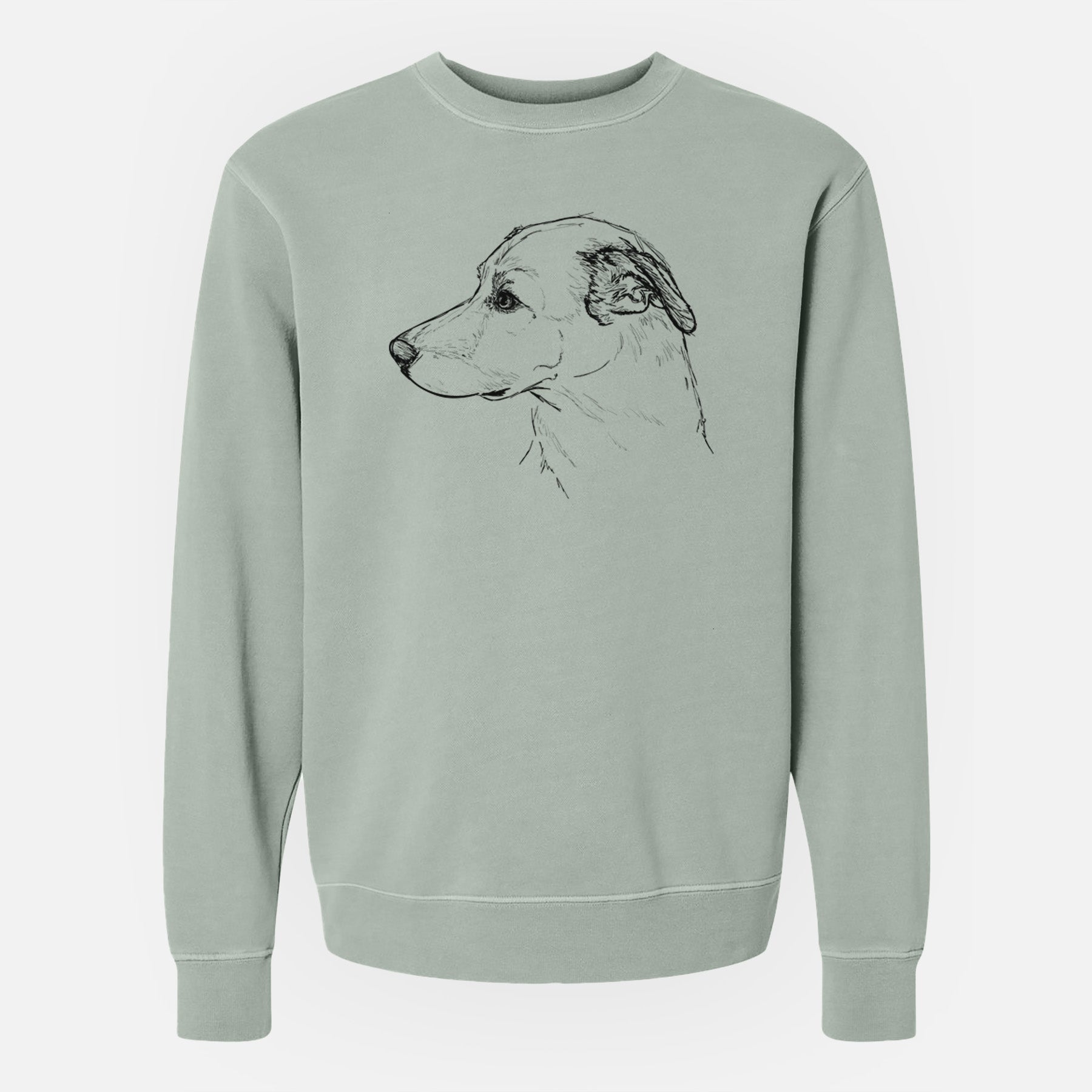 Doodled SamMix the Mixed Breed - Unisex Pigment Dyed Crew Sweatshirt