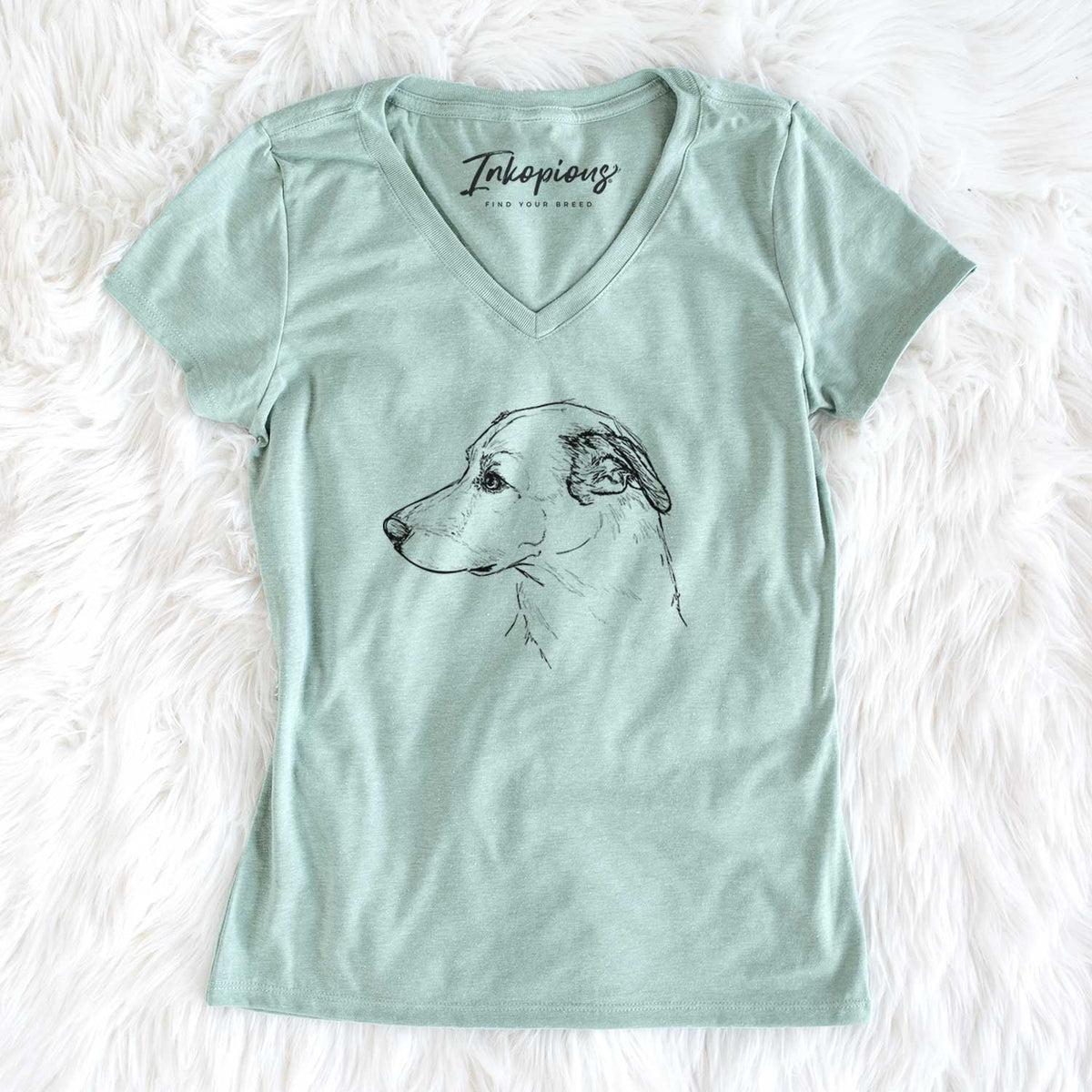 Doodled SamMix the Mixed Breed - Women&#39;s V-neck Shirt