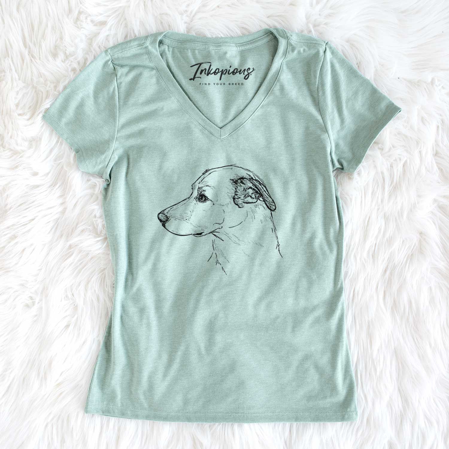 Doodled SamMix the Mixed Breed - Women's V-neck Shirt