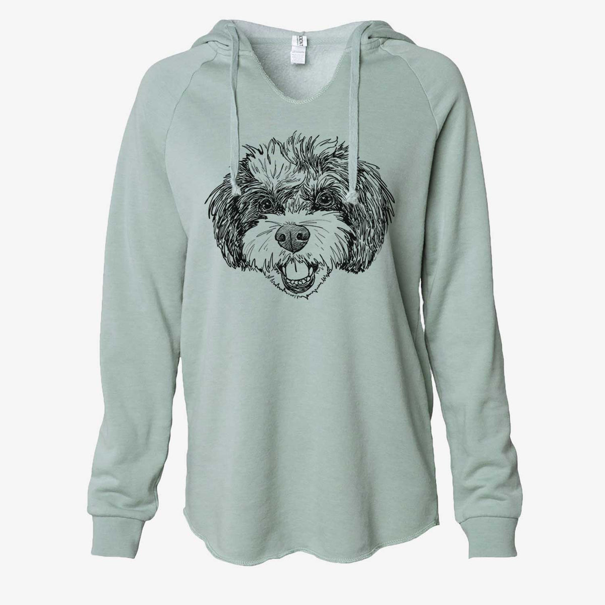 Doodled Santana Banana the Bichon Poodle - Cali Wave Hooded Sweatshirt