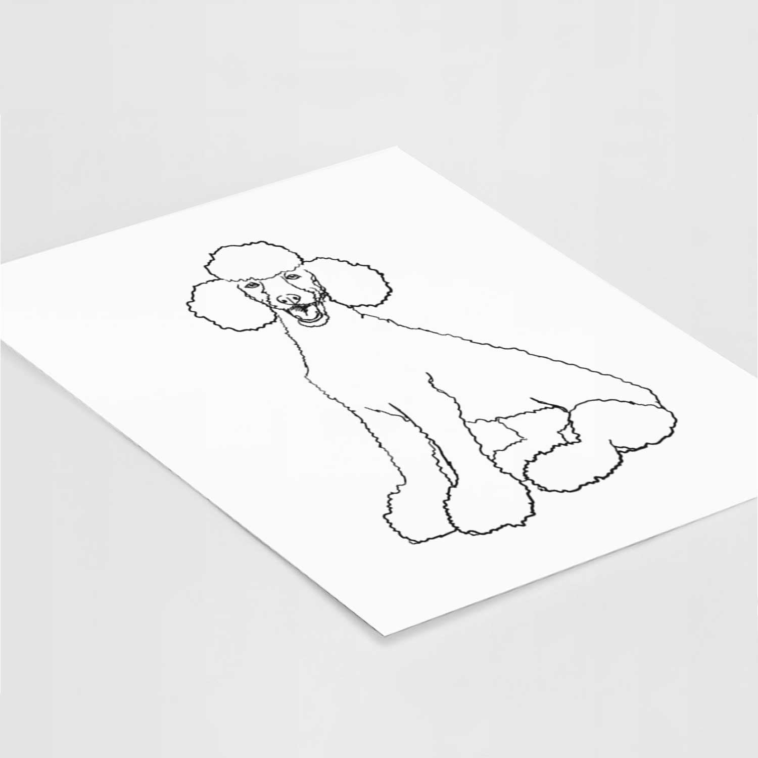 Doodled Sasha the Poodle Art Print