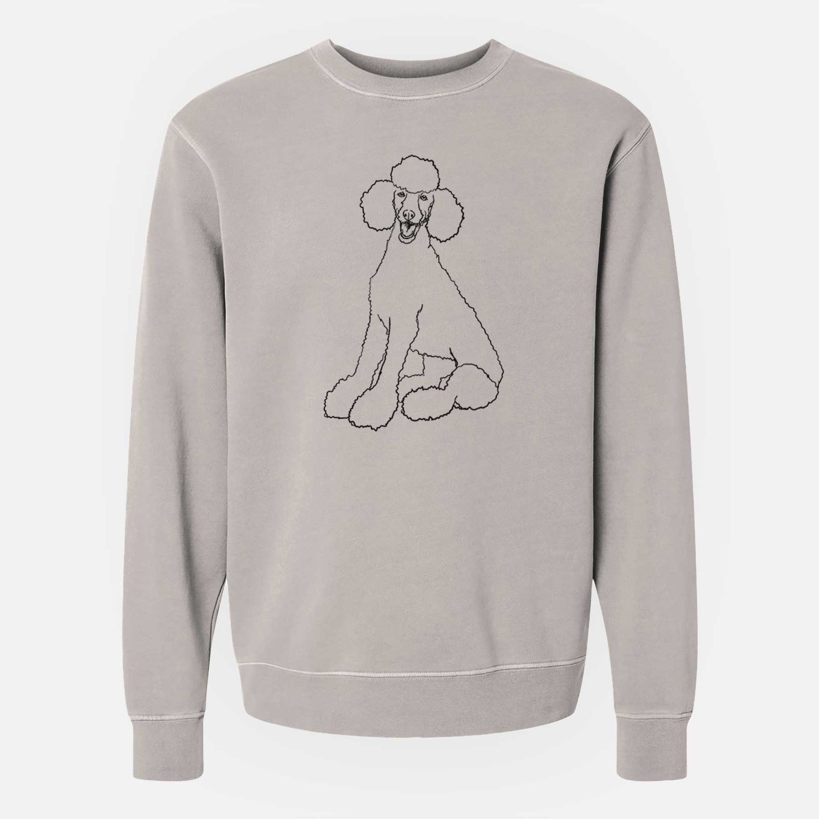 Doodled Sasha the Poodle - Unisex Pigment Dyed Crew Sweatshirt
