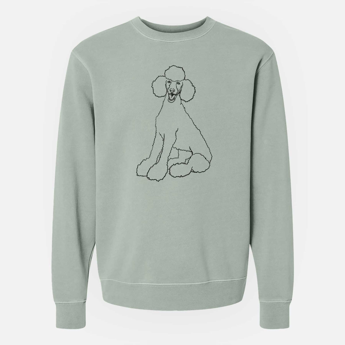 Doodled Sasha the Poodle - Unisex Pigment Dyed Crew Sweatshirt