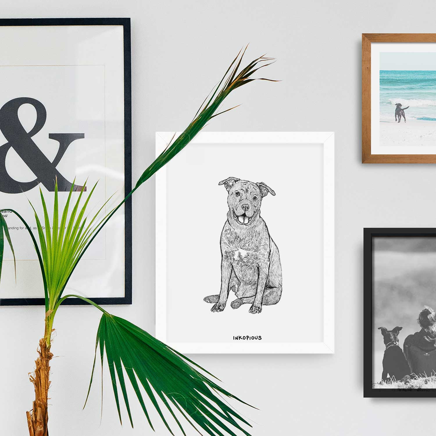 Doodled Sasha the Cane Corso Art Print
