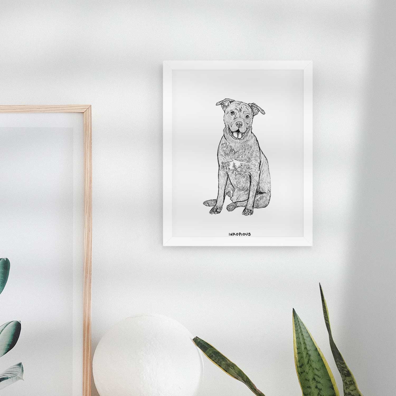 Doodled Sasha the Cane Corso Art Print
