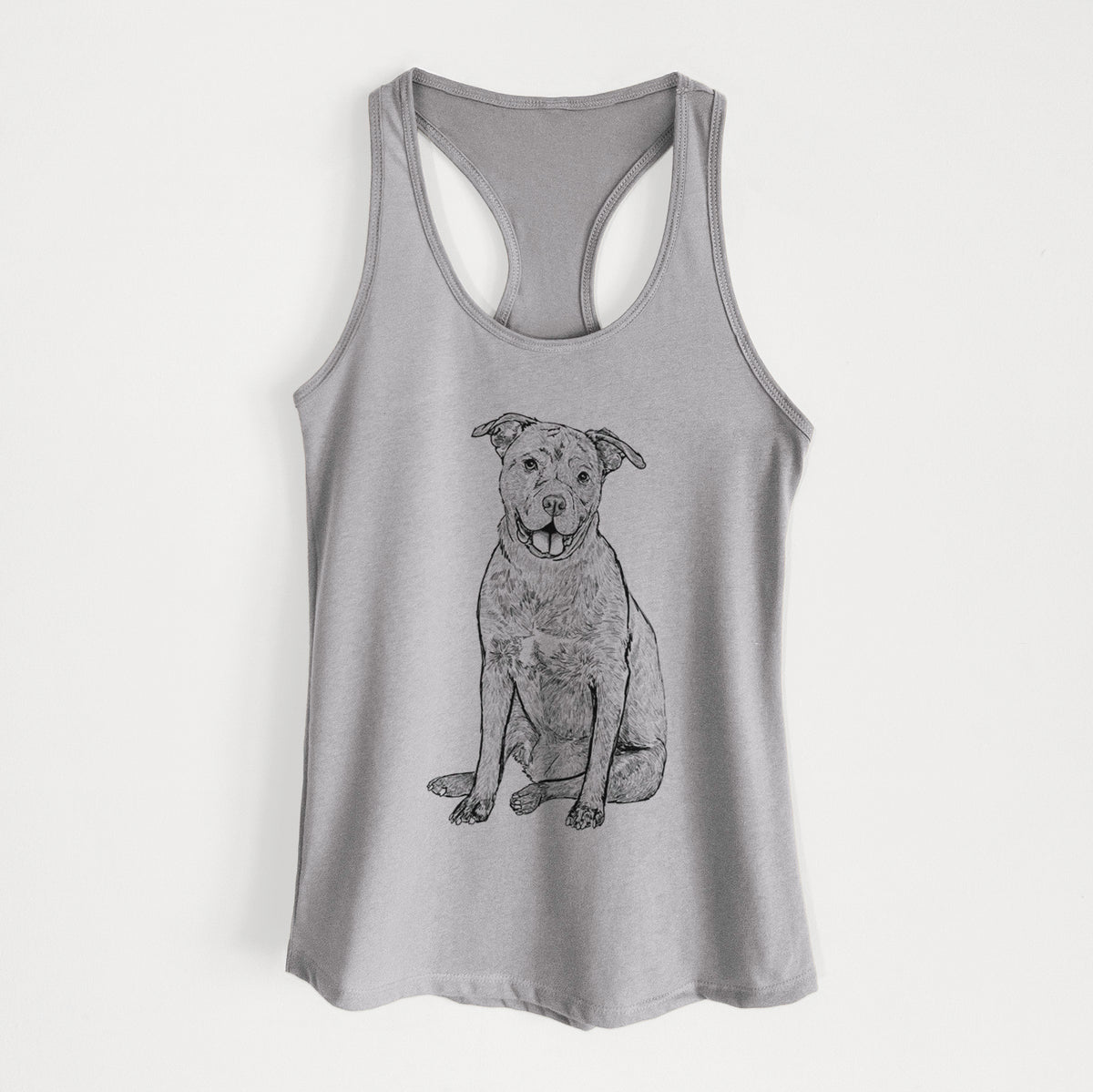 Doodled Sasha the Cane Corso - Women's Racerback Tanktop