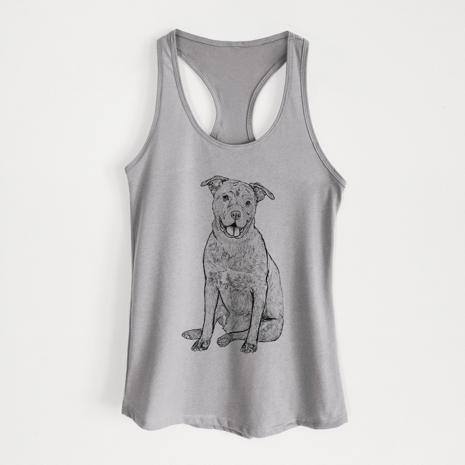 Doodled Sasha the Cane Corso - Women's Racerback Tanktop
