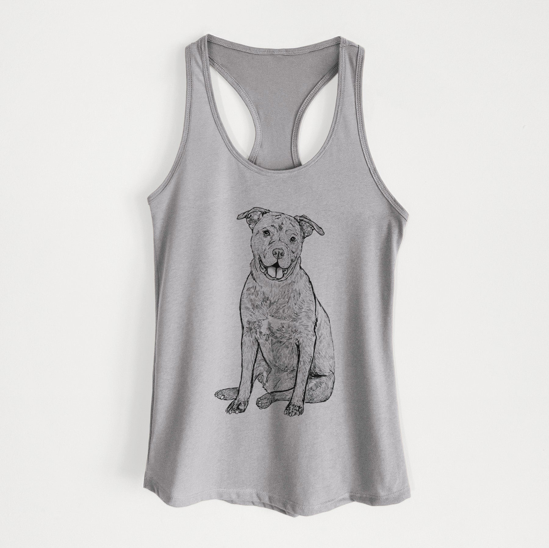 Doodled Sasha the Cane Corso - Women's Racerback Tanktop