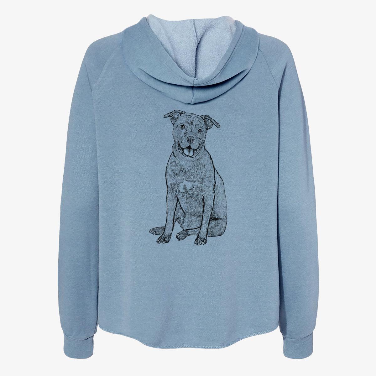 Doodled Sasha the Cane Corso - Women's Cali Wave Zip-Up Sweatshirt