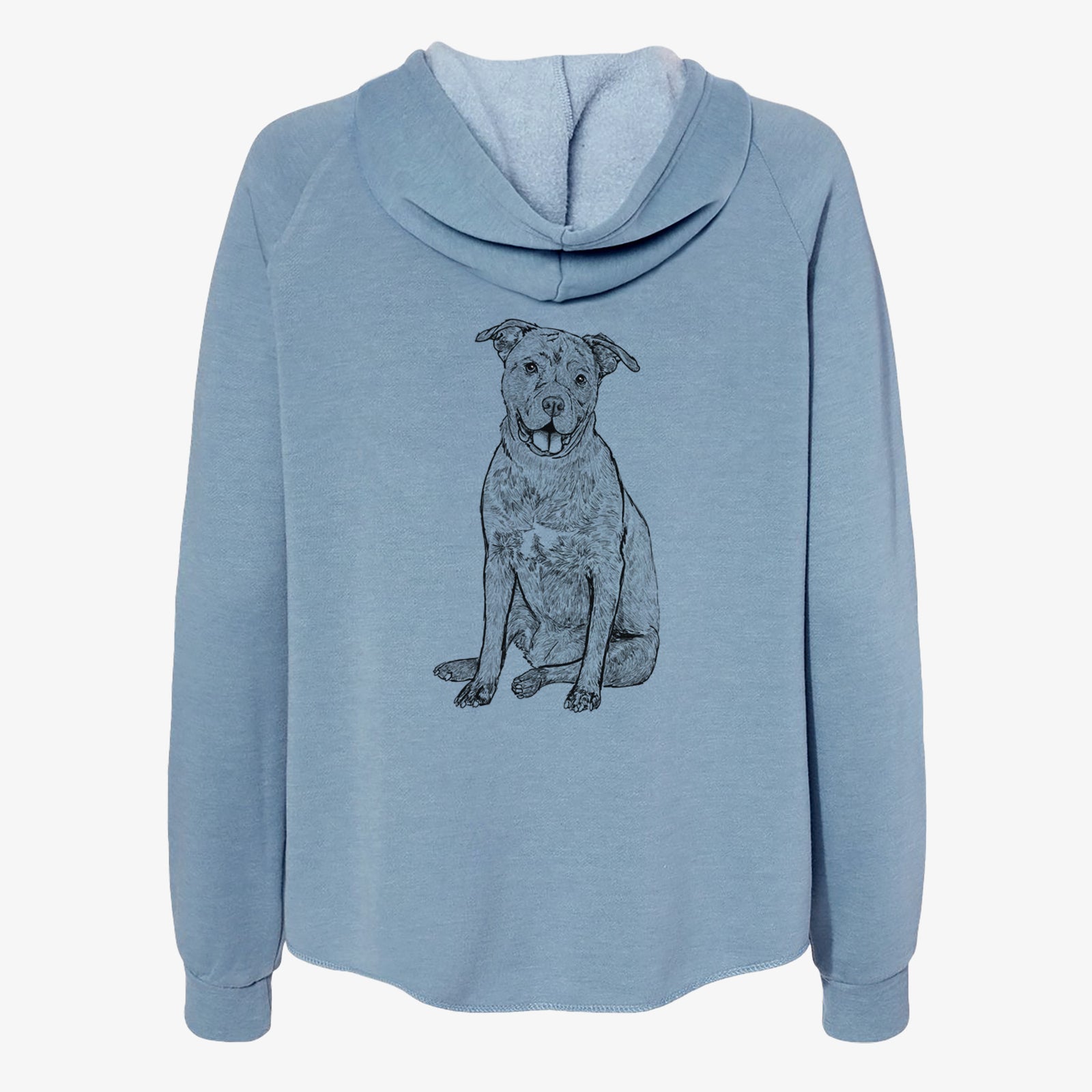Doodled Sasha the Cane Corso - Women's Cali Wave Zip-Up Sweatshirt