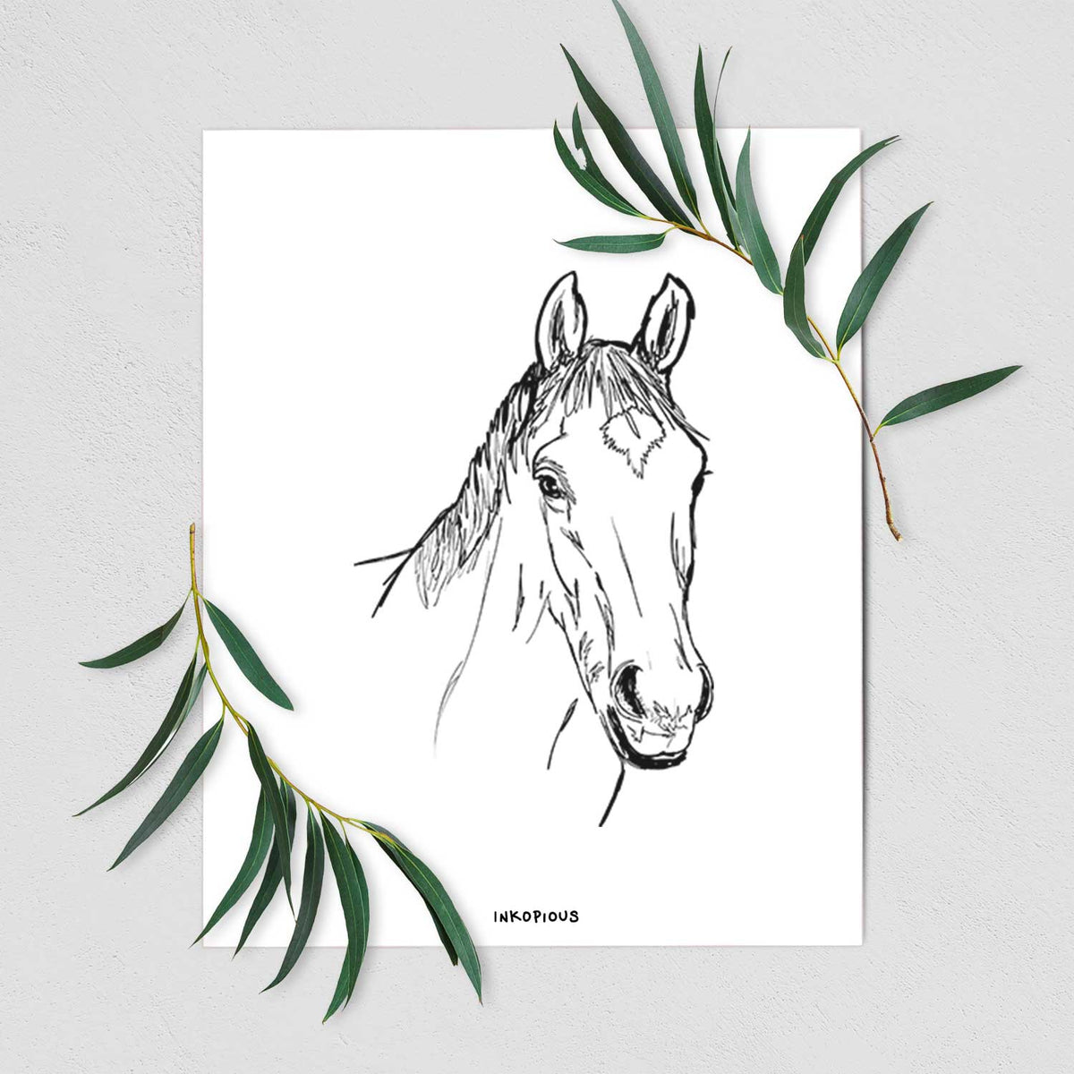 Doodled Scooby the Arabian Horse Art Print